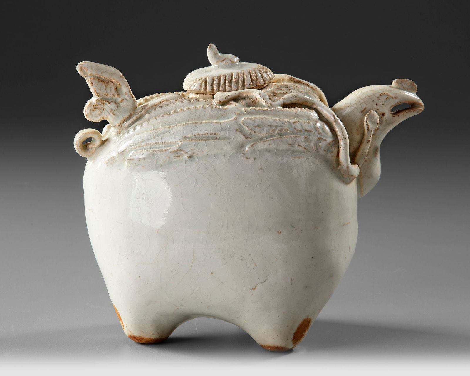 A WHITE CERAMIC TEAPOT, CHINA, SONG DYNASTY (960â€“1279) (1 of 5)