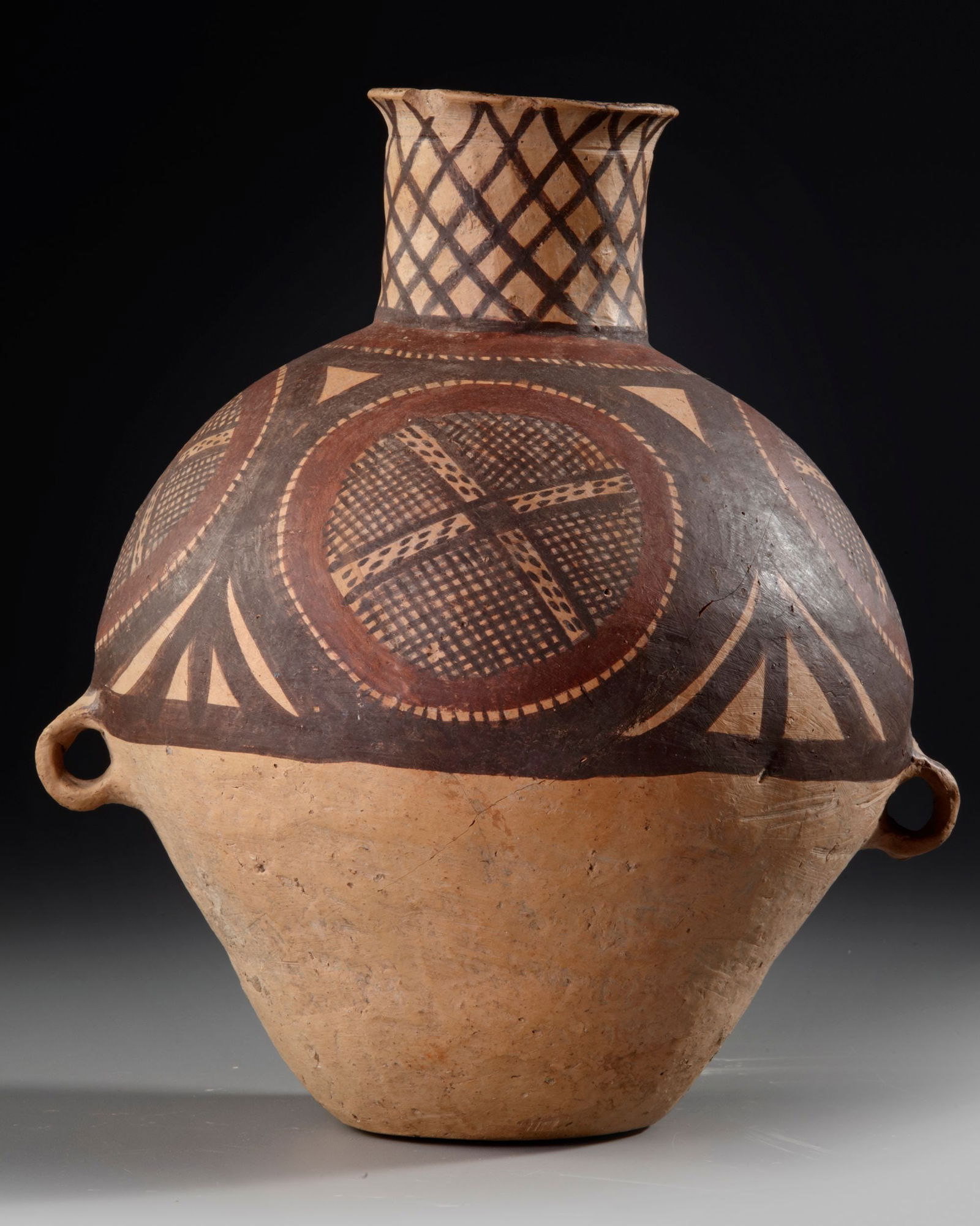 A NEOLITHIC PAINTED POTTERY JAR, MAJIAYAO CULTURE, CHINA, MID TO LATE 3RD MILLENIUM BC (1 of 5)