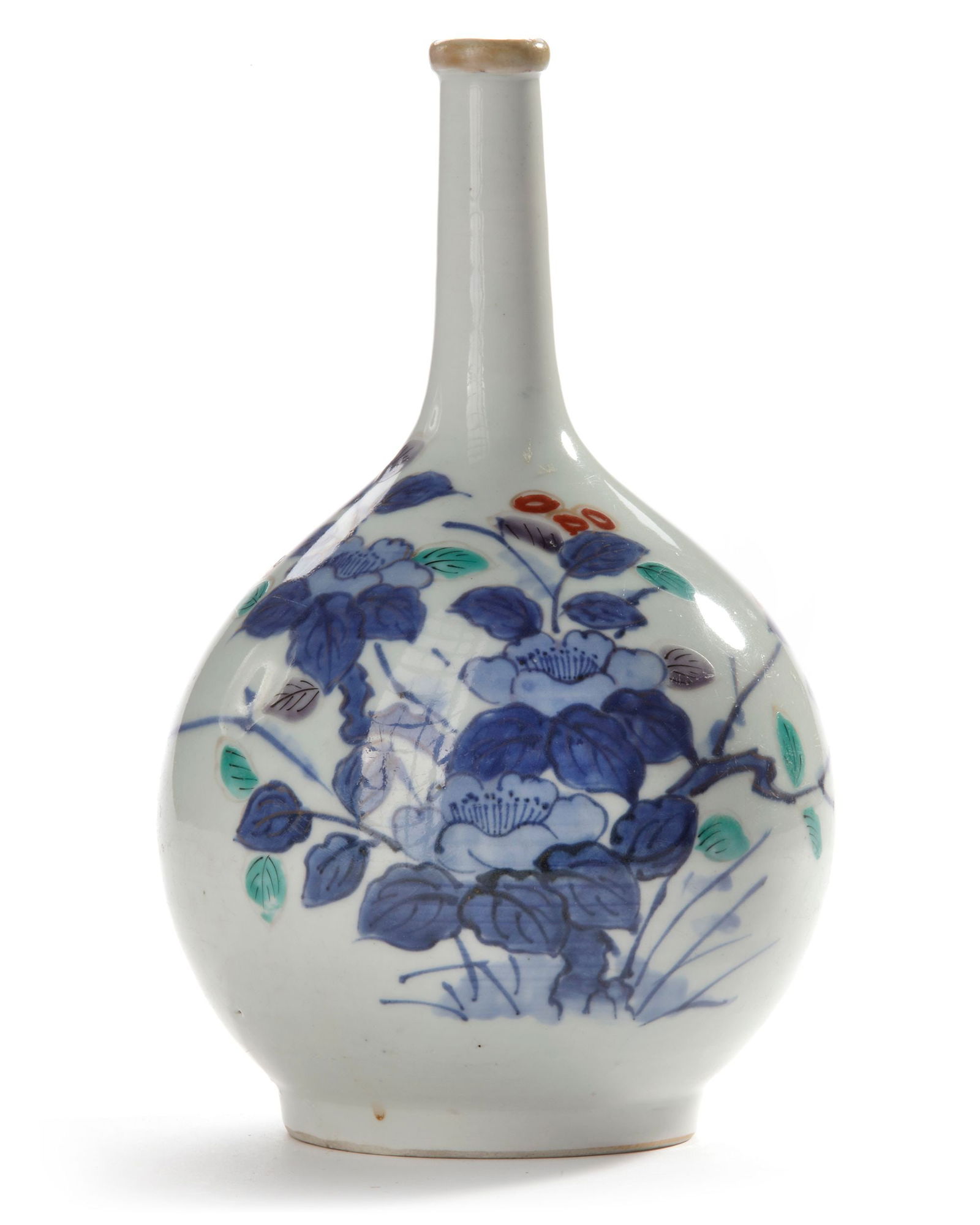 A JAPANESE PORCELAIN IMARI BOTTLE VASE, CIRCA 1800 (1 of 4)