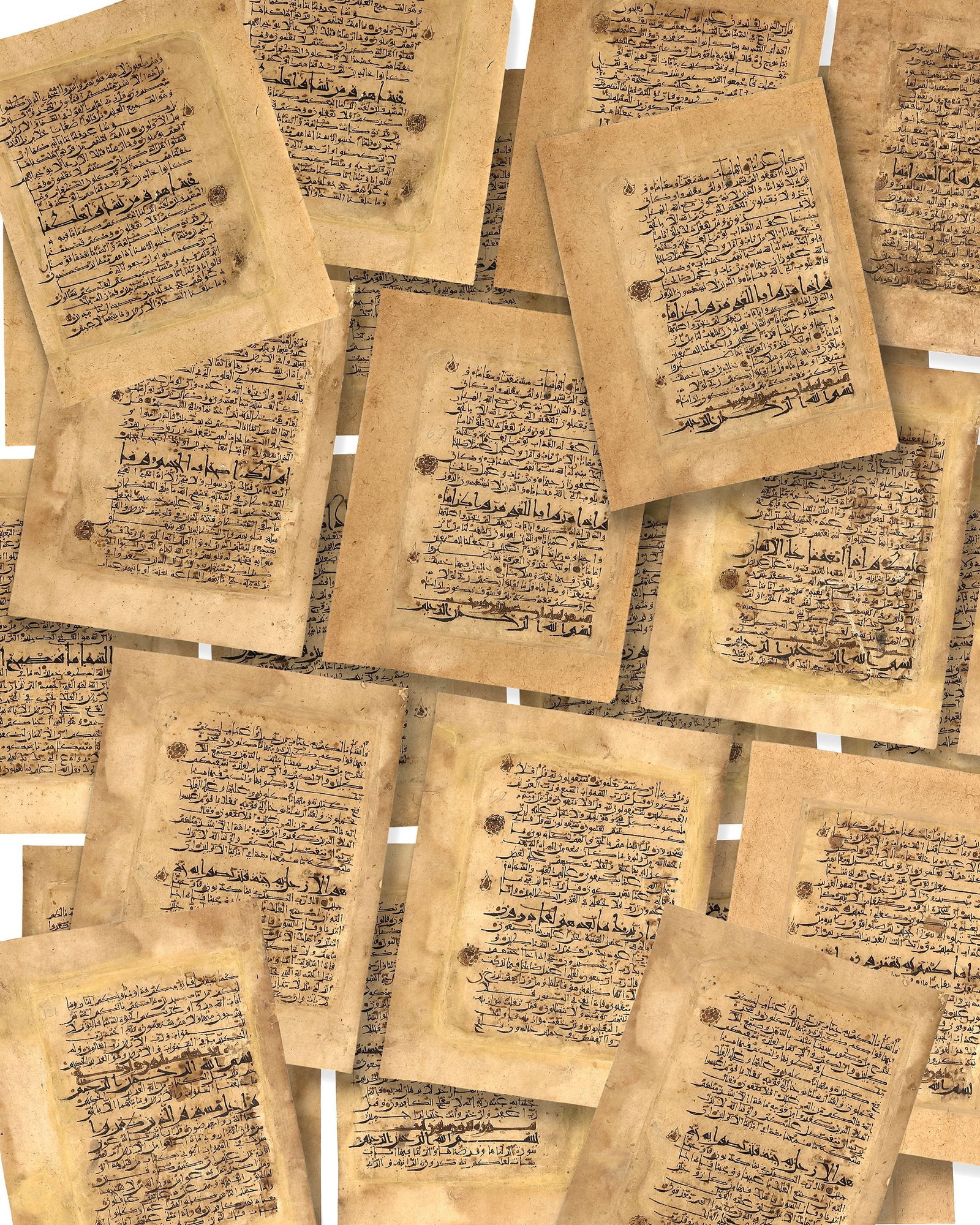 ELEVEN QURAN PAGES, PERSIA, 11TH CENTURY (1 of 3)