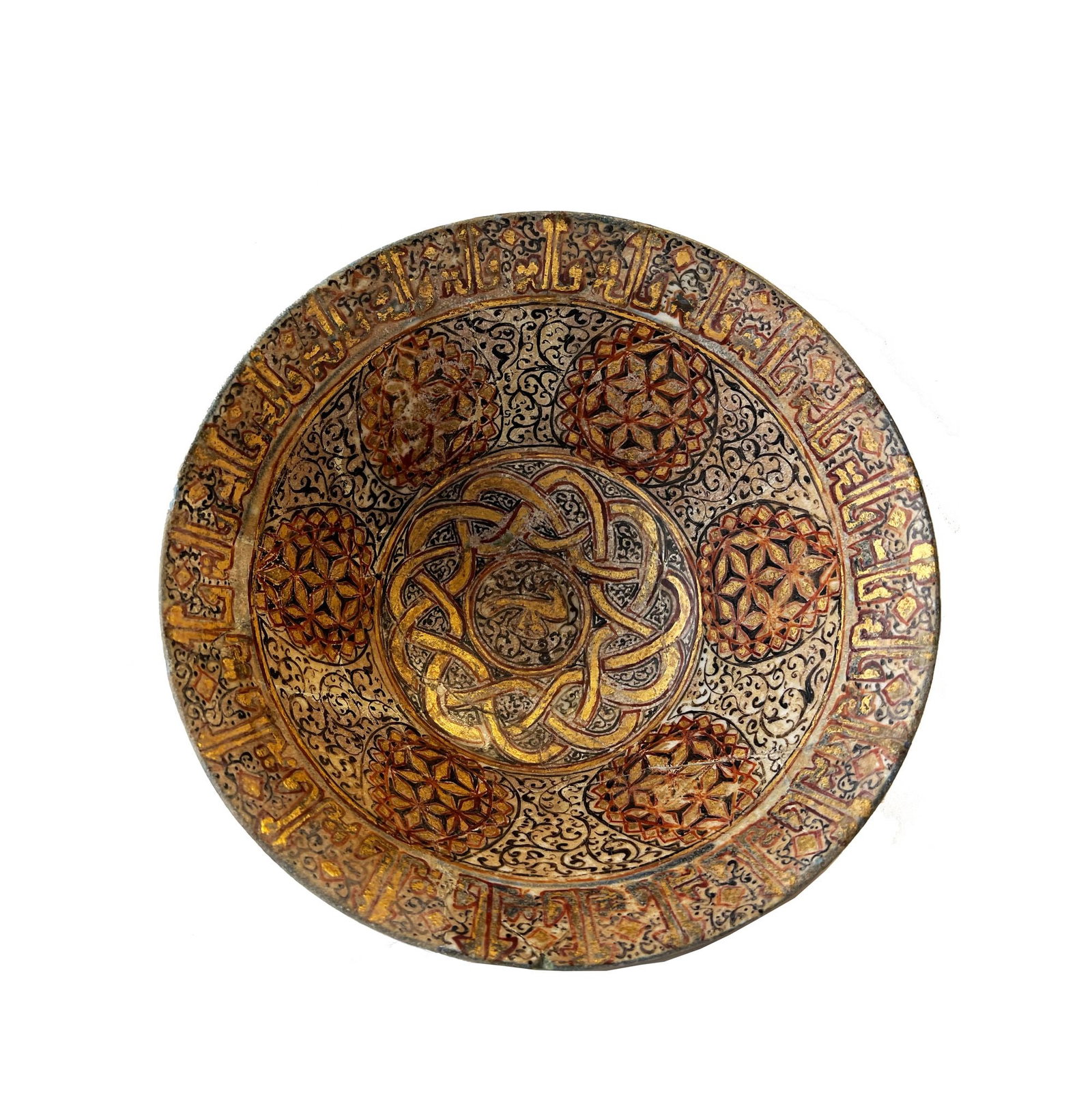 A KASHAN LUSTRE-PAINTED BOWL, 12THâ€“13TH CENTURY (1 of 4)