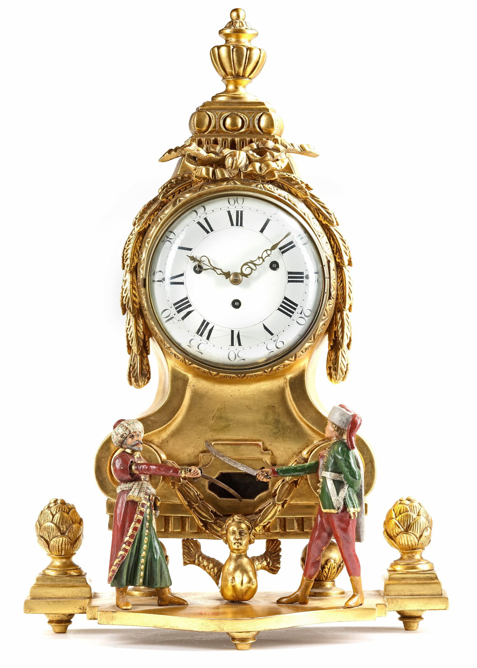 A GILT WOODEN TABLE-CLOCK, FRANCE, SOUTH-GERMANY OR AUSTRIA, EARLY 19TH CENTURY (1 of 6)
