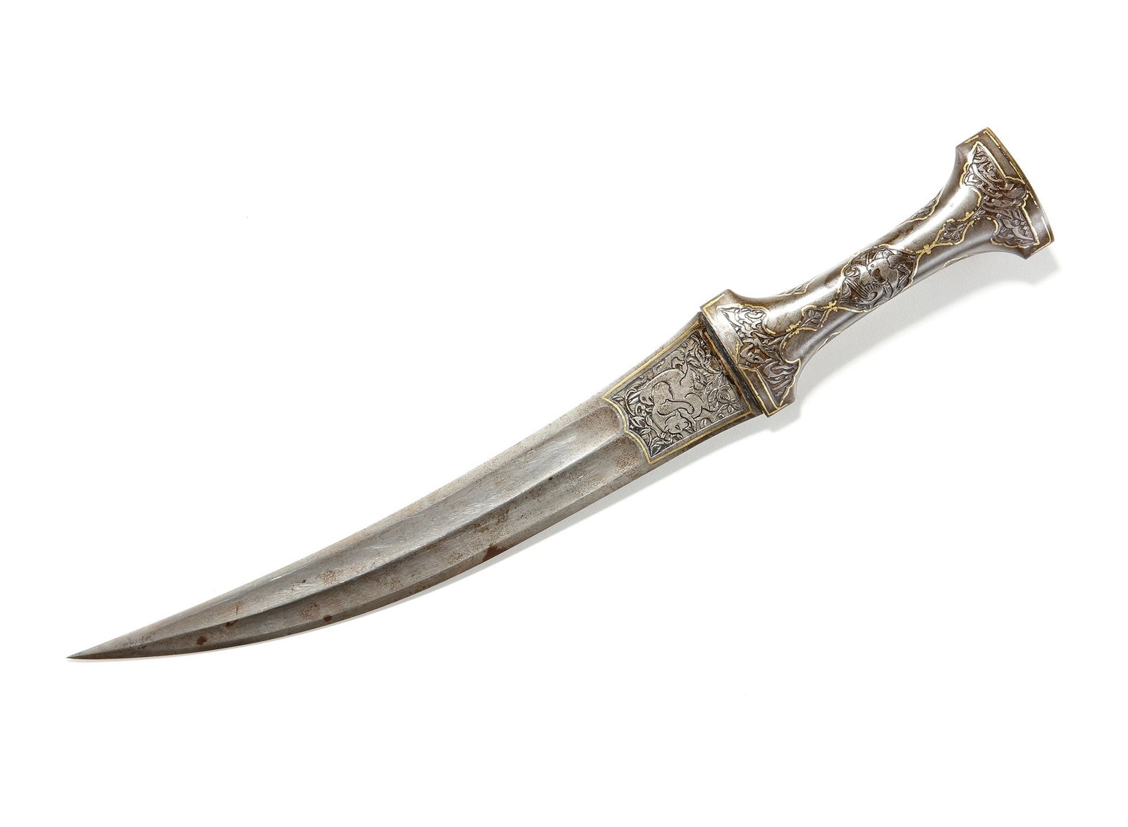 A PERSIAN DAGGER WITH CALLIGRAPHY, 18TH CENTURY (1 of 2)