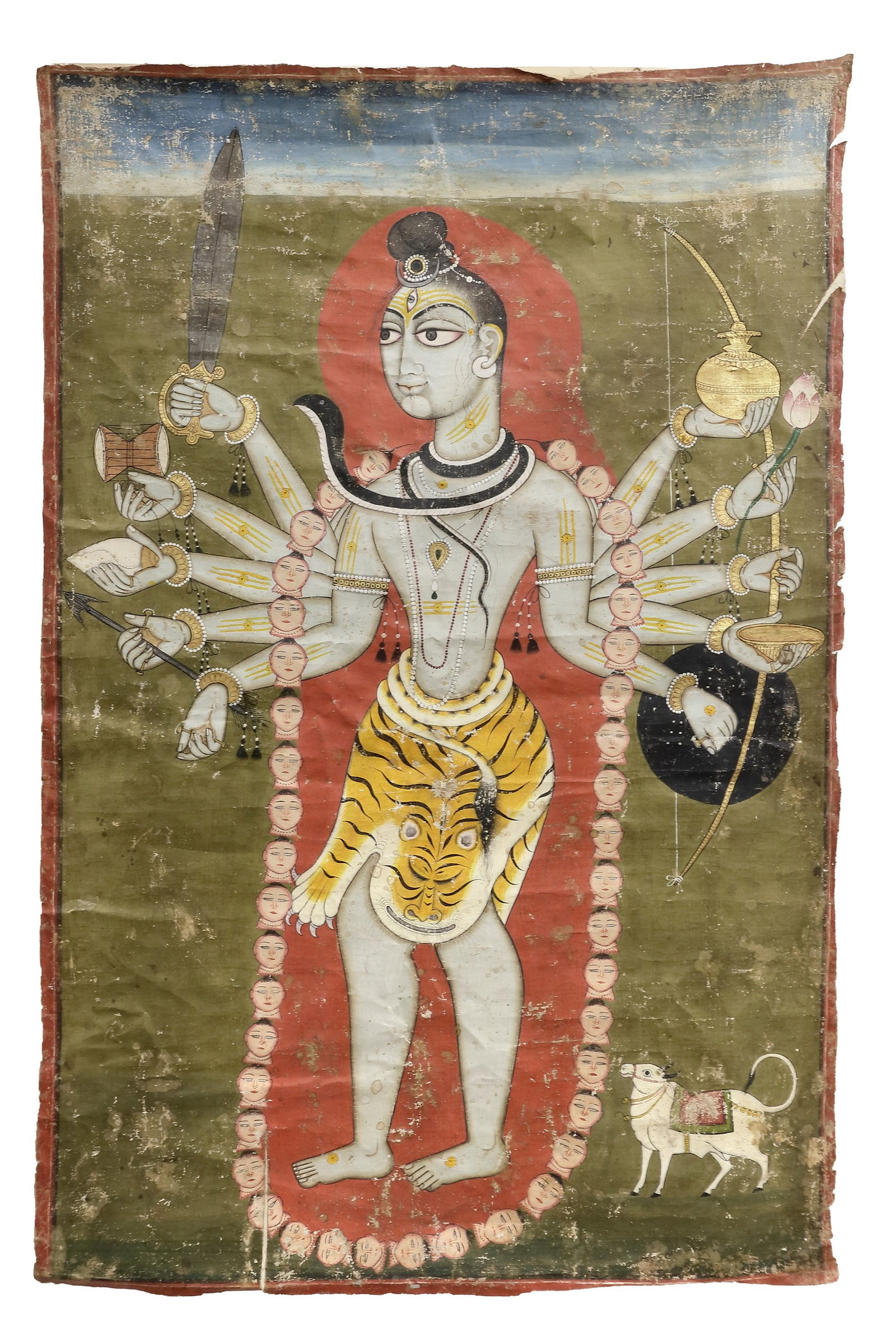 COSMIC SHIVA, MANDI SCHOOL, PAHARI, NORTH INDIA, 19TH CENTURY (1 of 2)