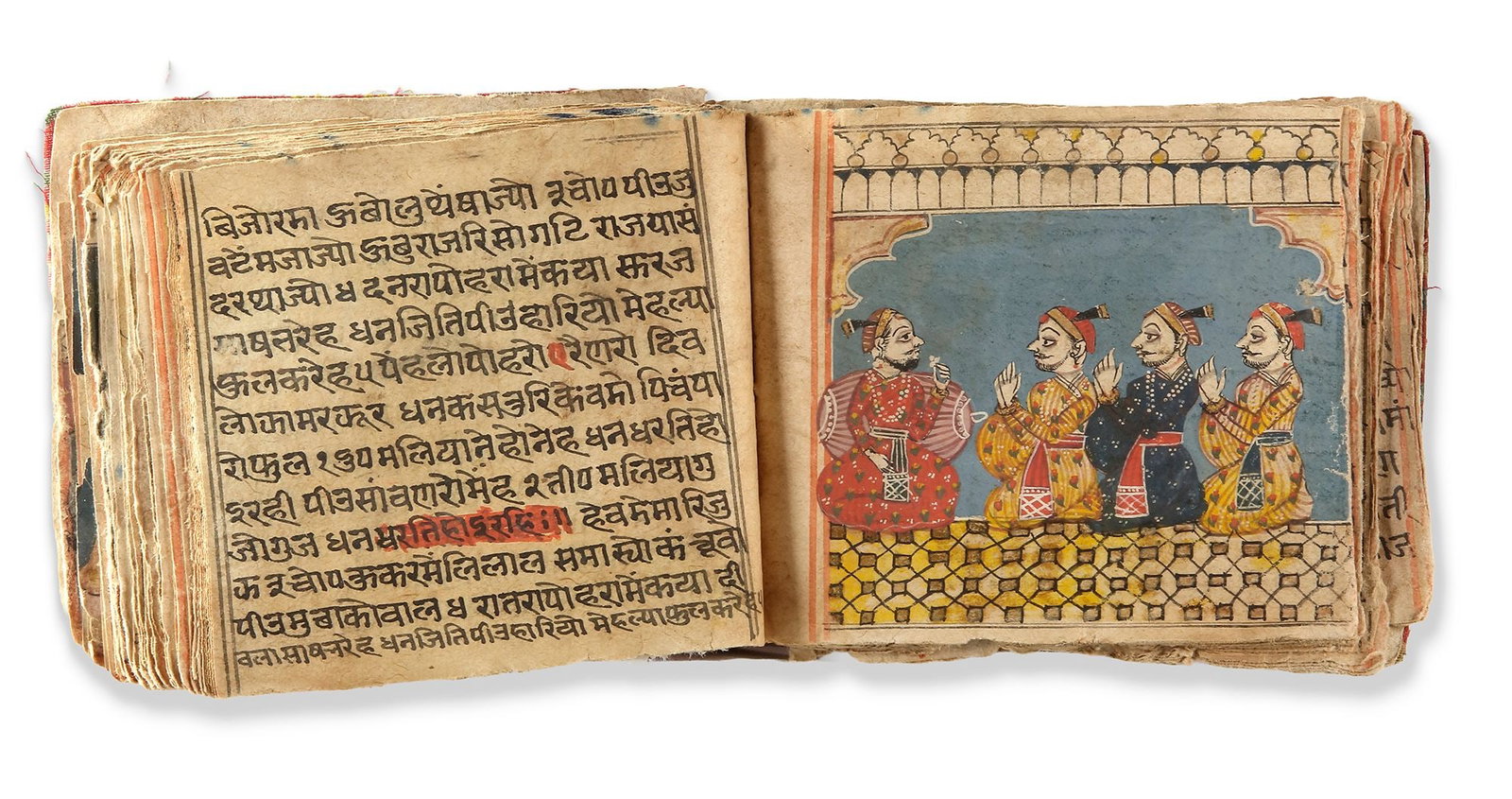 AN ILLUSTRATED BUNDI MANUSCRIPT, BUNDI, RAJASTHAN, NORTH INDIA, 18TH CENTURY (1 of 5)