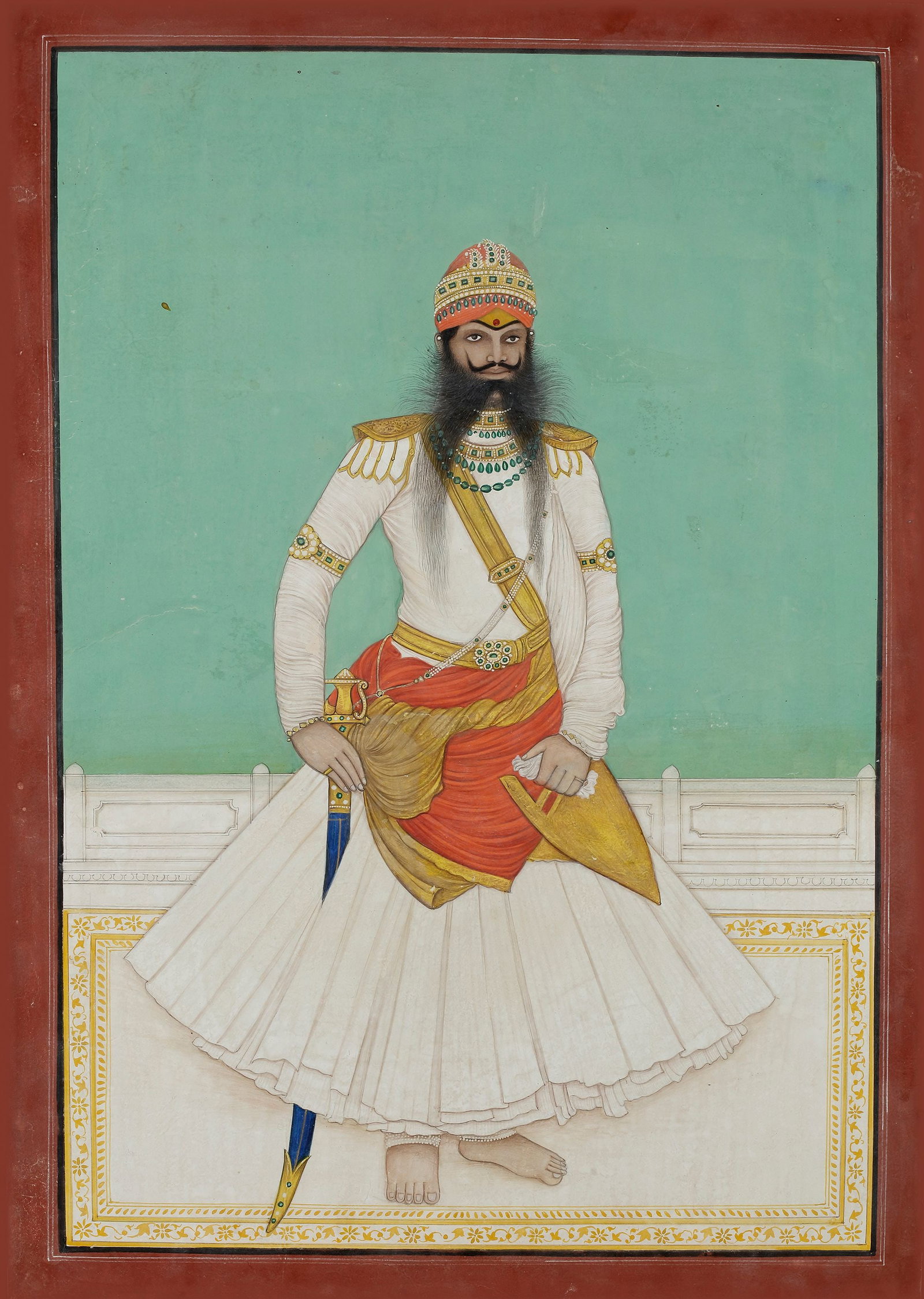 PORTRAIT OF RAGHUBIR SINGH, MAHARAO OF BUNDI, BUNDI, RAJASTHAN, INDIA, CIRCA 19TH CENTURY (1 of 2)