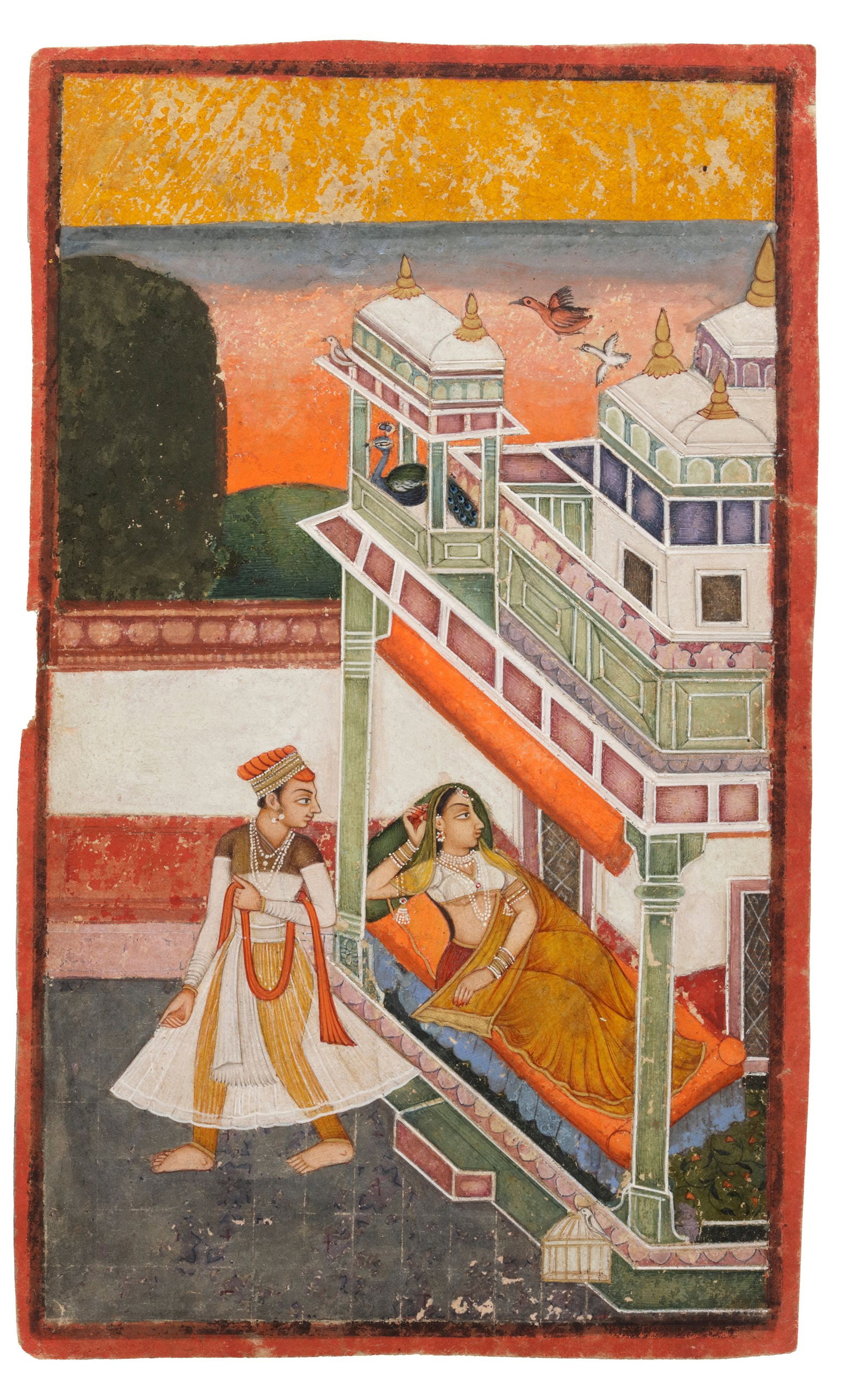 AN ILLUSTRATION TO A RAGAMALA SERIES BUNDI, NORTH INDIA, CIRCA 18TH CENTURY (1 of 2)