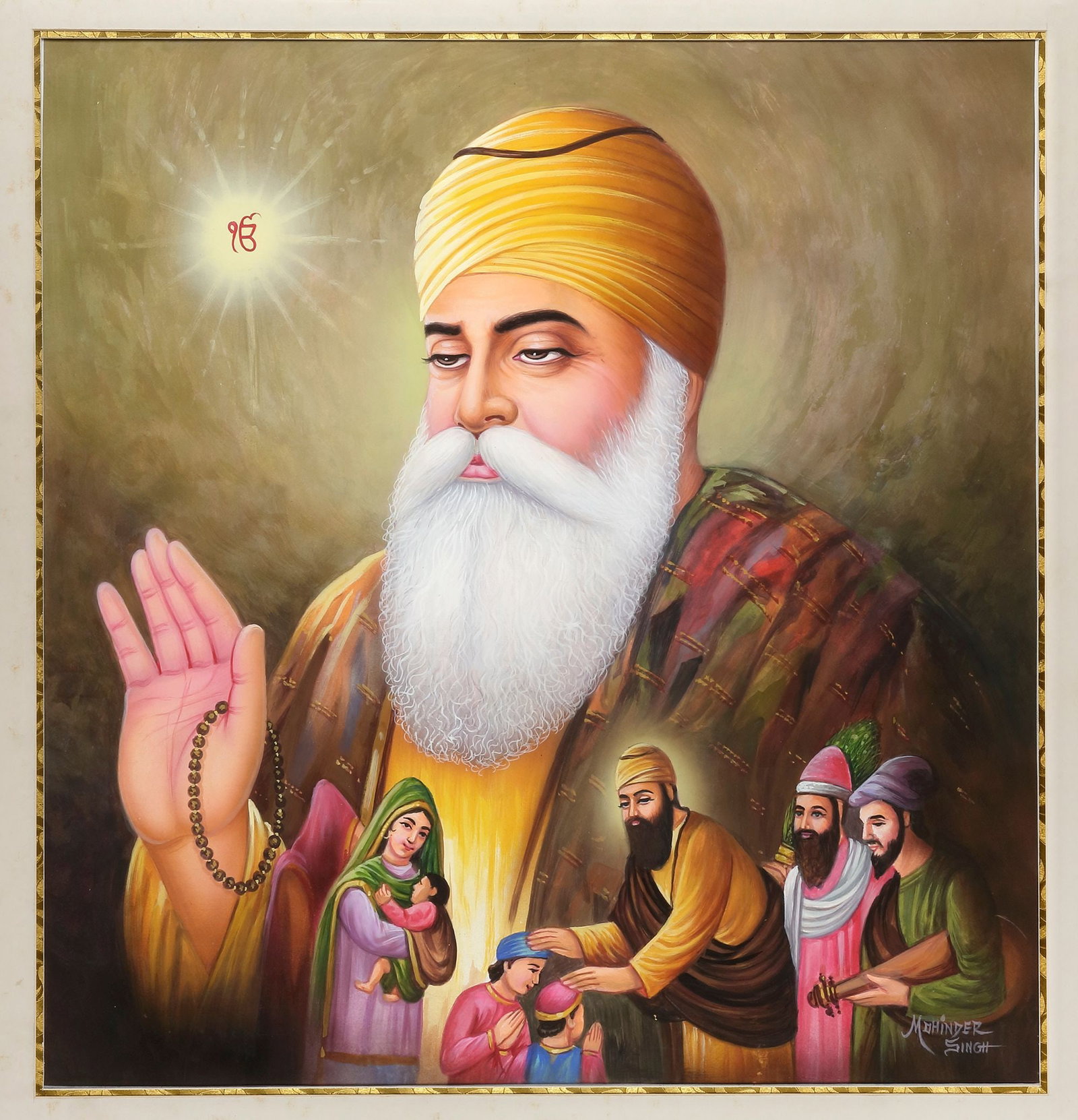 GURU NANAK (1469-1539) BY THE ARTIST MOHINDER SINGH, INDIA, SECOND HALF 20TH CENTURY (1 of 1)