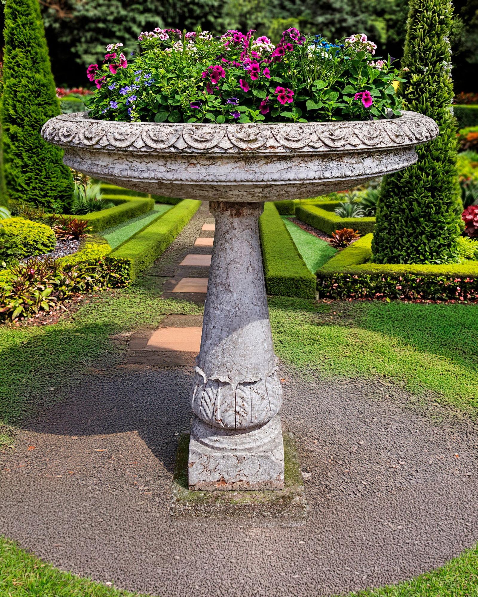 A ROSSO VERONA MARBLE PLANTER IN MID 19TH CENTURY STYLE, SECOND HALF 20TH CENTURY (1 of 1)