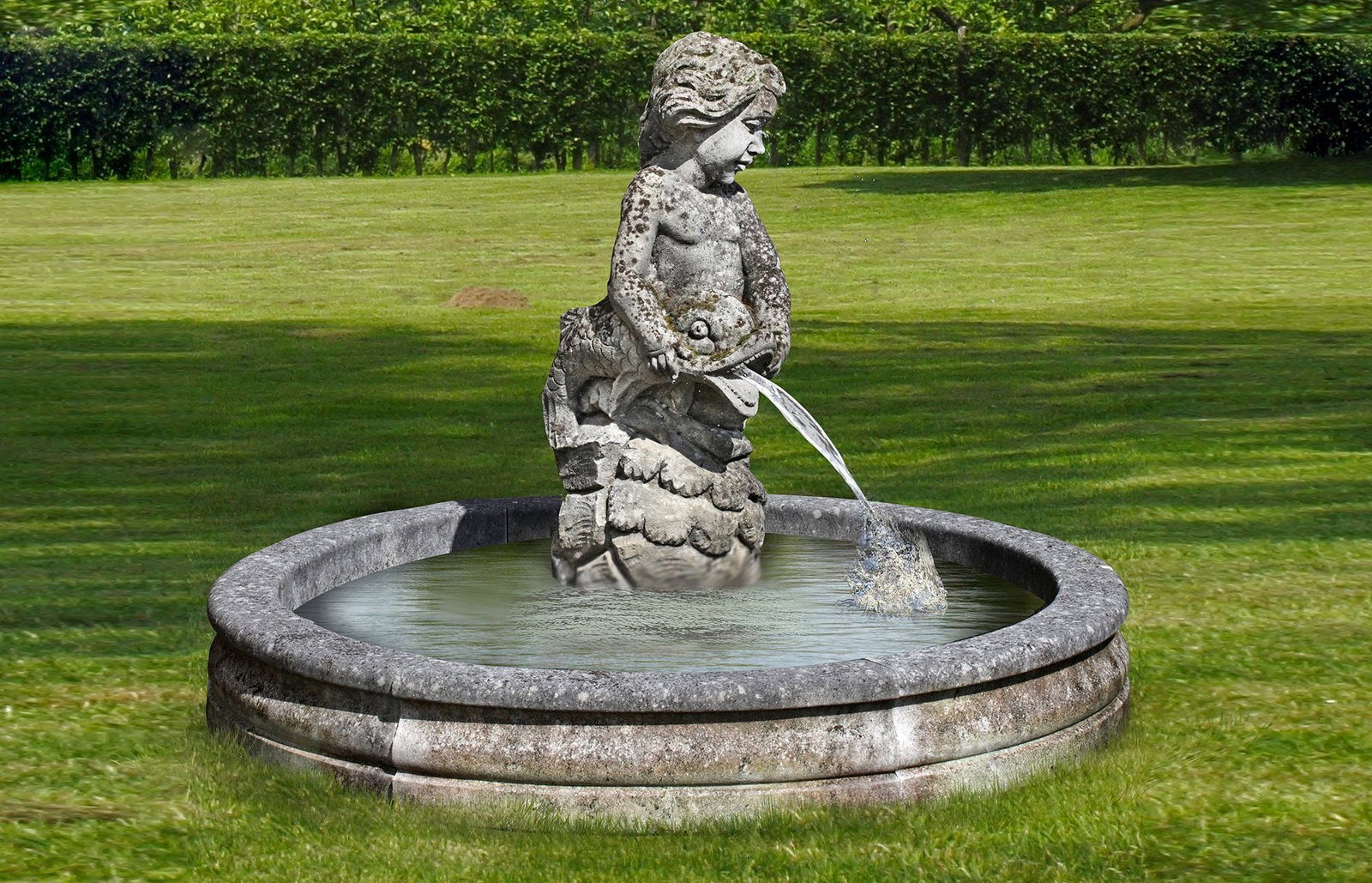 A CARVED LIMESTONE FOUNTAIN, SECOND HALF 20TH CENTURY (1 of 1)