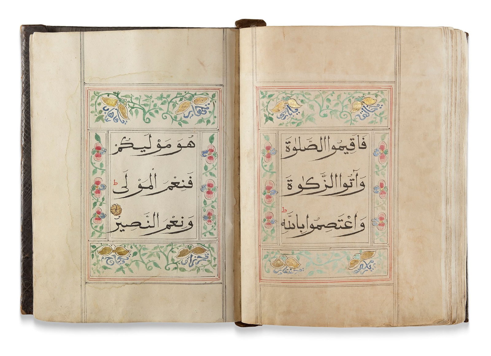 A CHINESE ILLUMINATED QURAN VOLUME ( JUZ'), CHINA 16TH-17TH CENTURY (1 of 5)