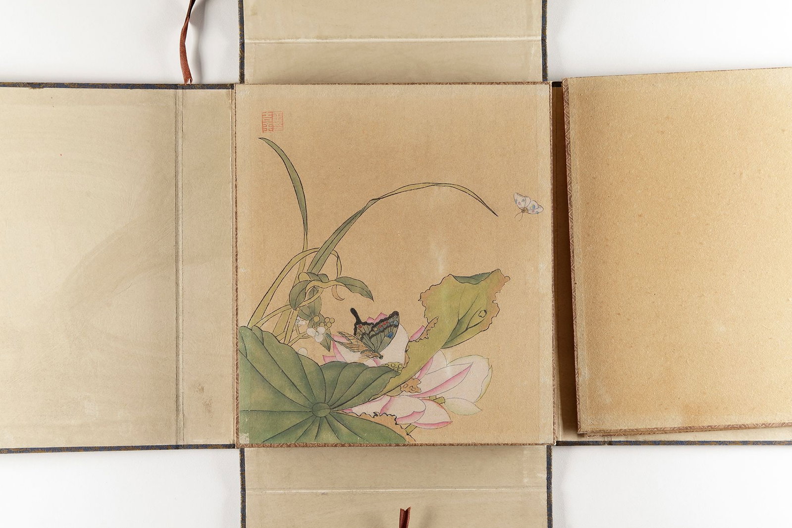ALBUM OF 10 CHINESE PAINTINGS, QING DYNASTY: A traditional Chinese album containing ten paintings from the Qing Dynasty. And represents classical Chinese artistic style often found in historical ink and brush artworks. Such albums were typically