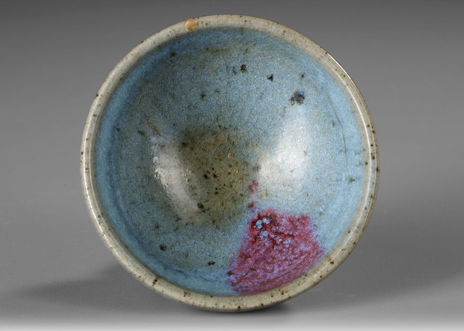 A CHINESE JUNYAO PURPLE-SPLASHED BOWL, YUAN DYNASTY (1279-1368) (1 of 4)