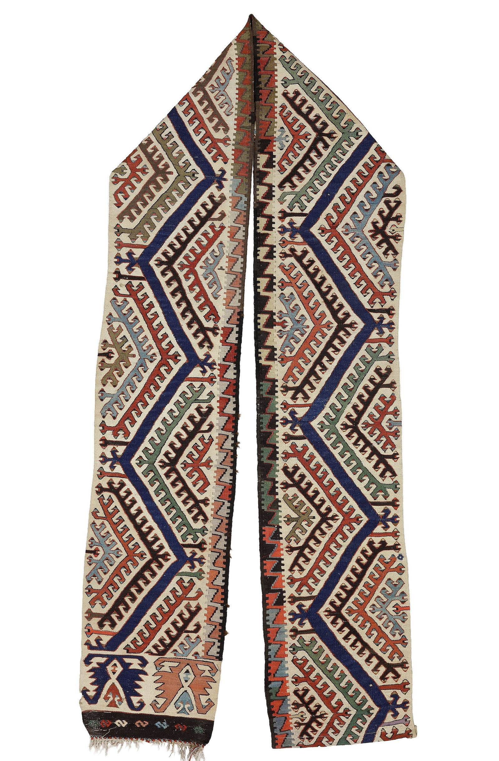 A RARE ANTIQUE ANATOLIAN SA?‡IKARA KILIM BORDER FRAGMENT (1 of 2)