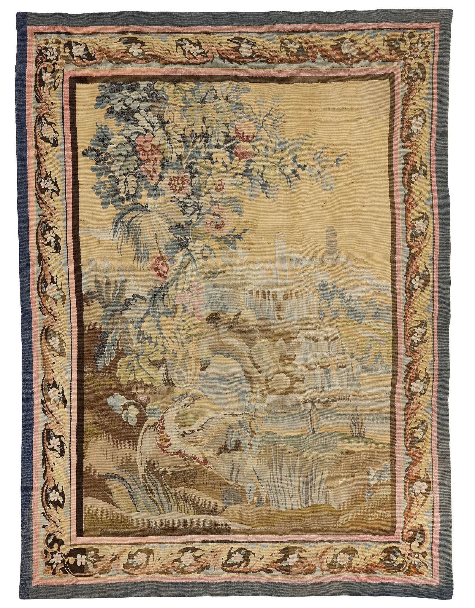 AN ANTIQUE FRENCH AUBUSSON TAPESTRY (WALL HANGING) (1 of 2)