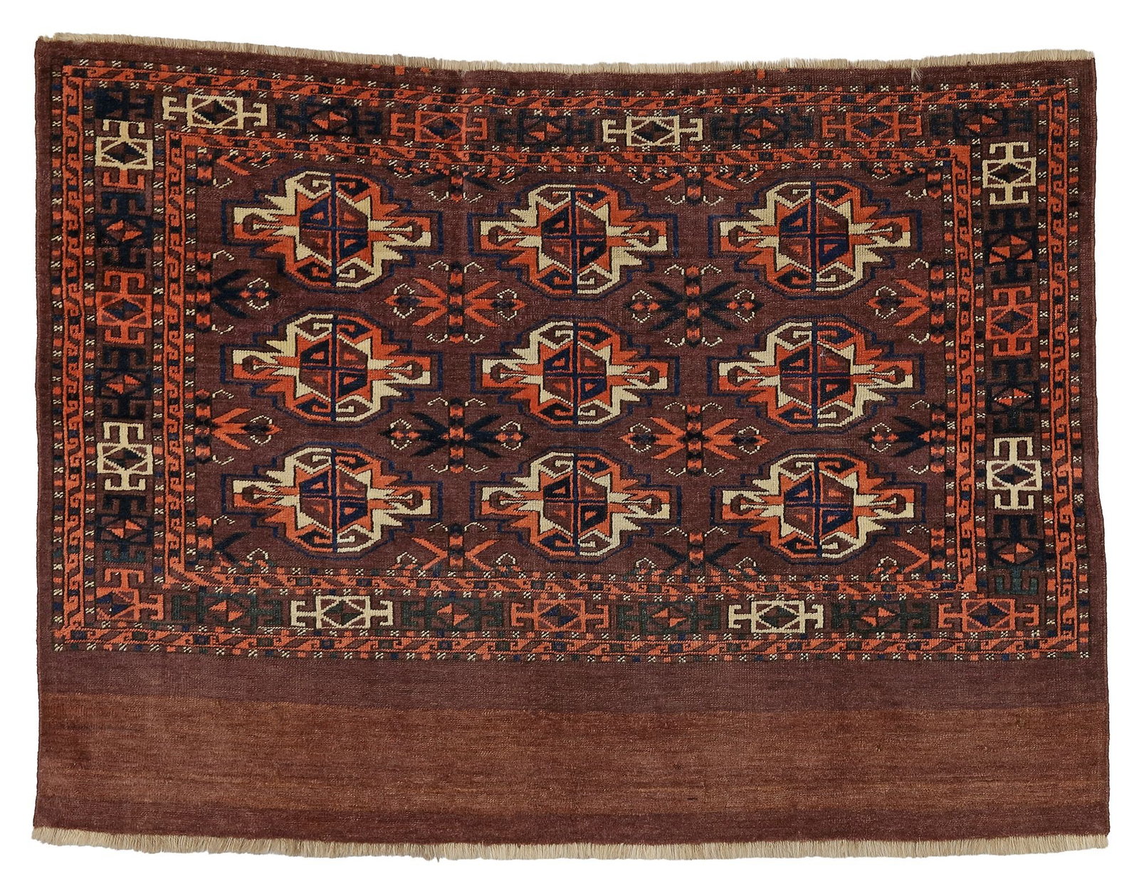 AN ANTIQUE TURKMEN KARADASHLI YOMUD CHUVAL (TENT BAG) (1 of 2)