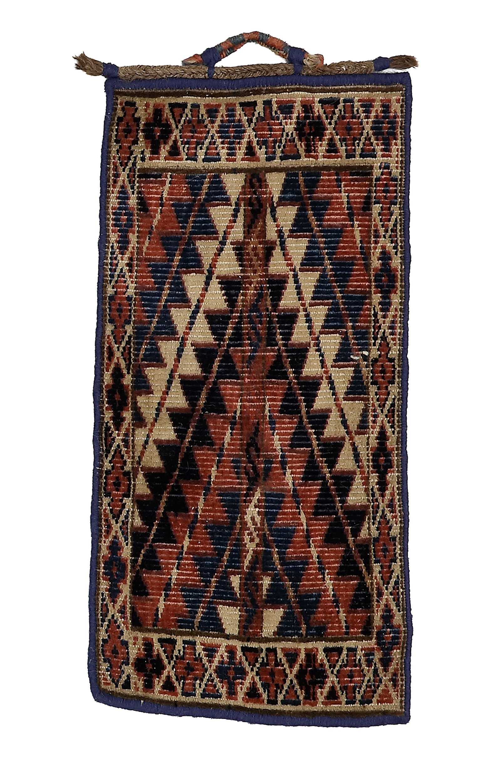 AN ANTIQUE TURKMEN YOMUD BAG PANEL (BOKCHE / CUTLERY BAG) (1 of 2)