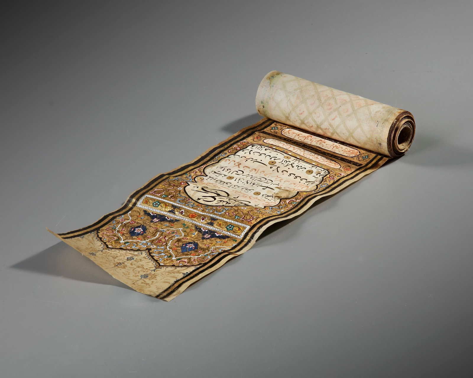 AN OTTOMAN ILLUMINATED PRAYER SCROLL, OTTOMAN TURKEY, 17TH CENTURY (1 of 5)