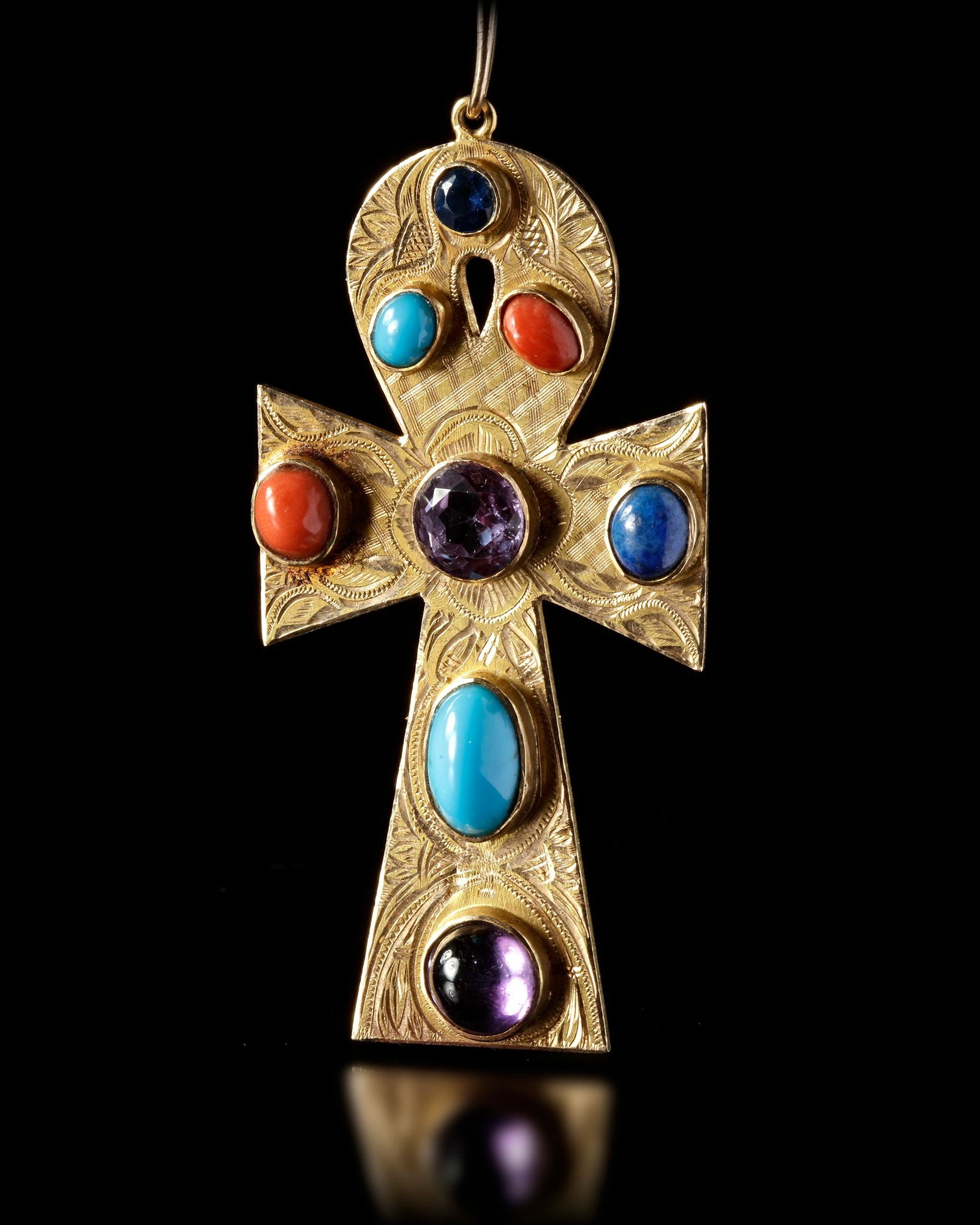 A GOLD ANKH CROSS, 14 CARAT (1 of 4)