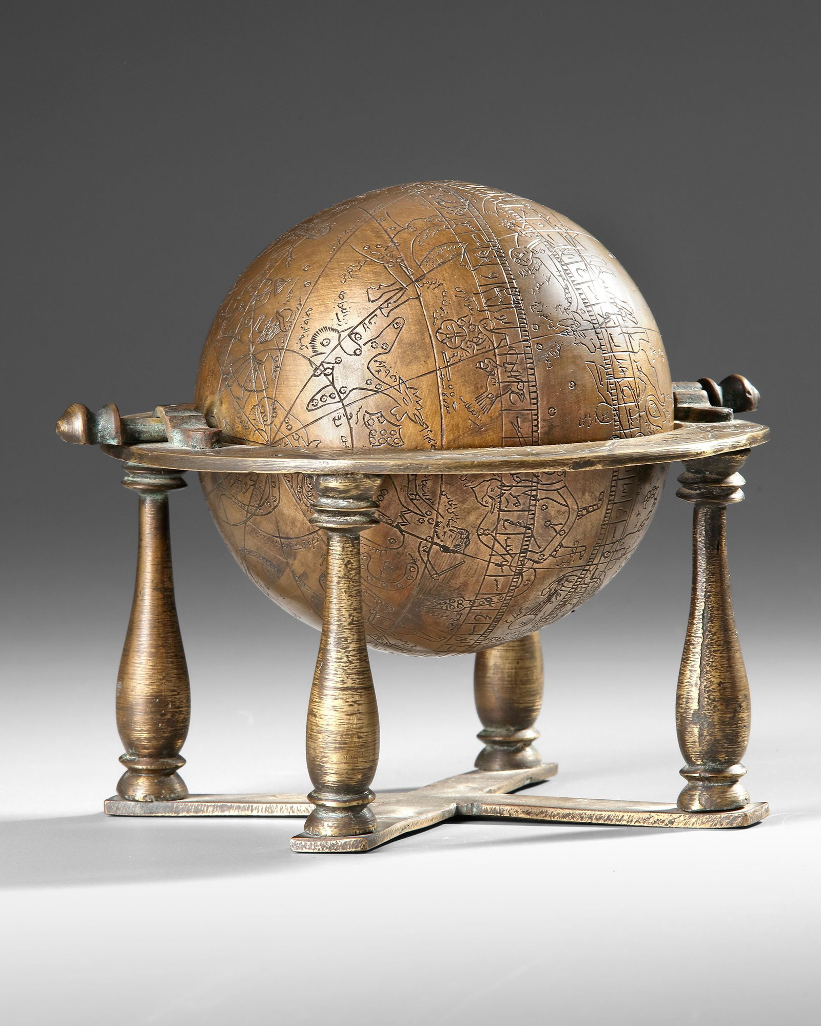 AN INDO-PERSIAN CELESTIAL GLOBE, SIGNED BY AL-ISKANDARANI AND DATED 1157 AH/1744-45 AD (1 of 6)