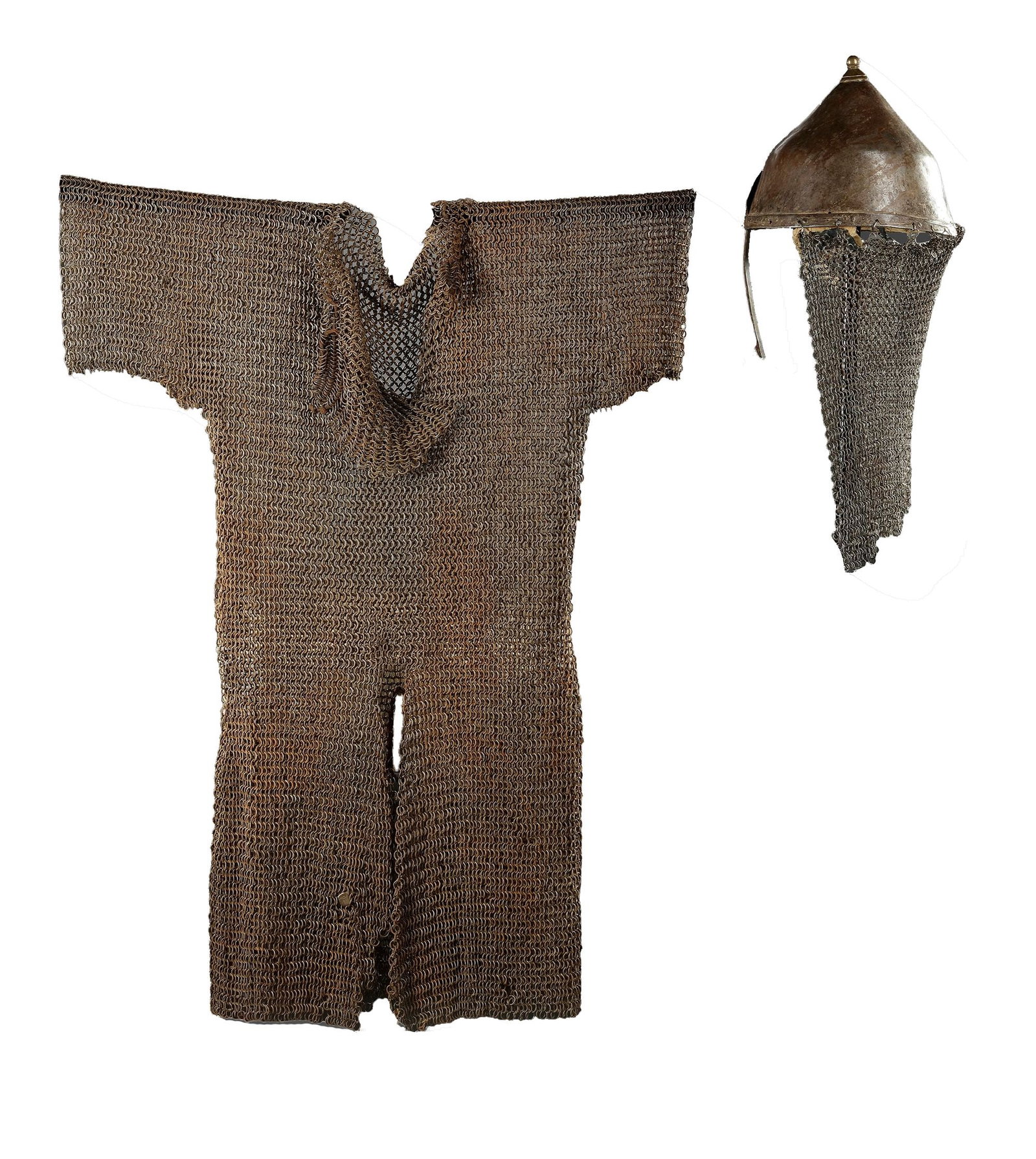 A CHAINMAIL AND HELMET, YEMEN, 15TH CENTURY (1 of 3)
