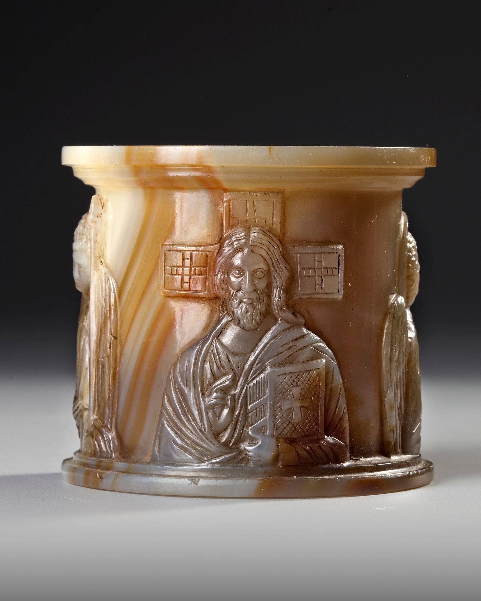 AN AGATE CUP, PROBABLY BYZANTINE, 10TH-11TH CENTURY (1 of 5)