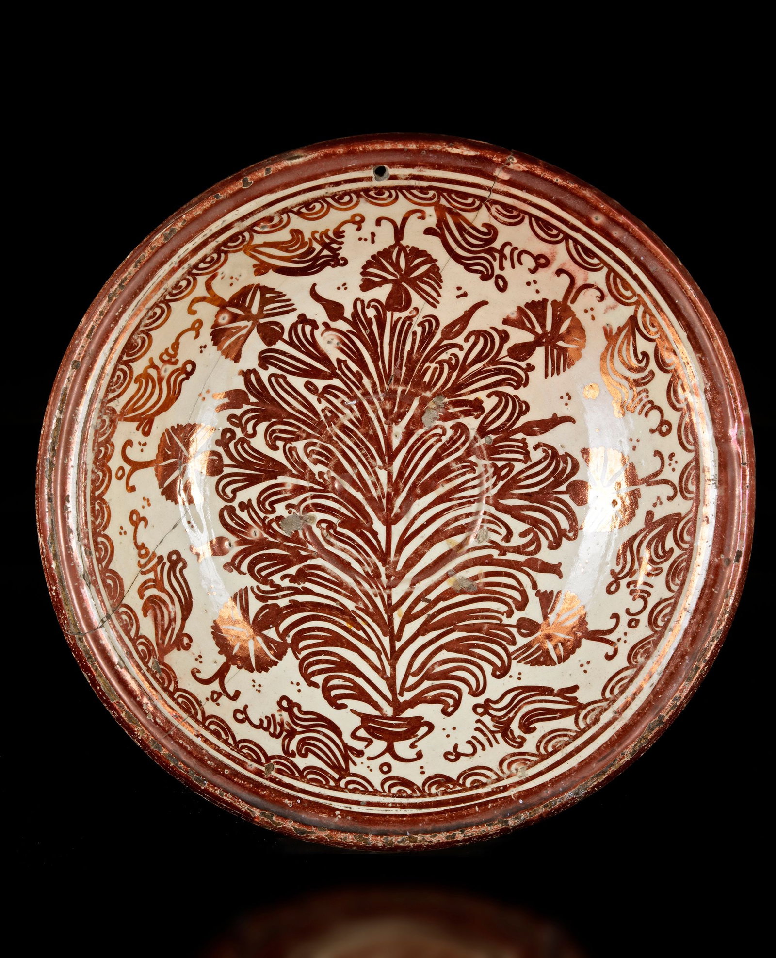 A HISPANO-MORESQUE LUSTRE POTTERY BOWL, CIRCA 1650â€“1700 (1 of 3)