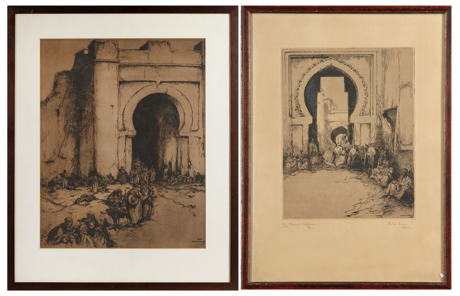 ISIDORE VAN MENS (1890-1985), RABAT, MAROCCO, ETCHING (1 of 3)