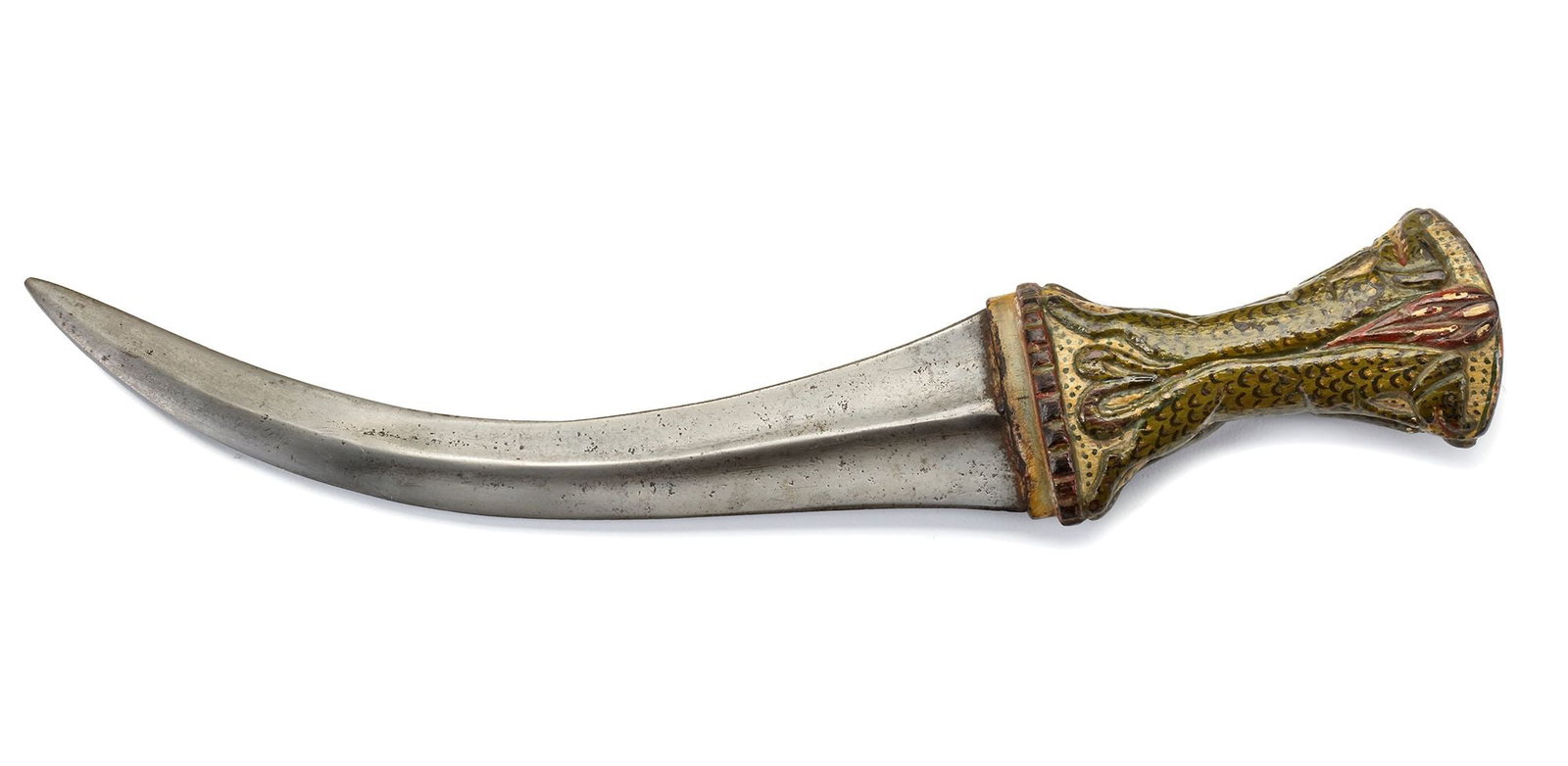 A MUGHAL DAGGER WITH WOODEN HILT, NORTH-INDIA, 19TH CENTURY (1 of 2)