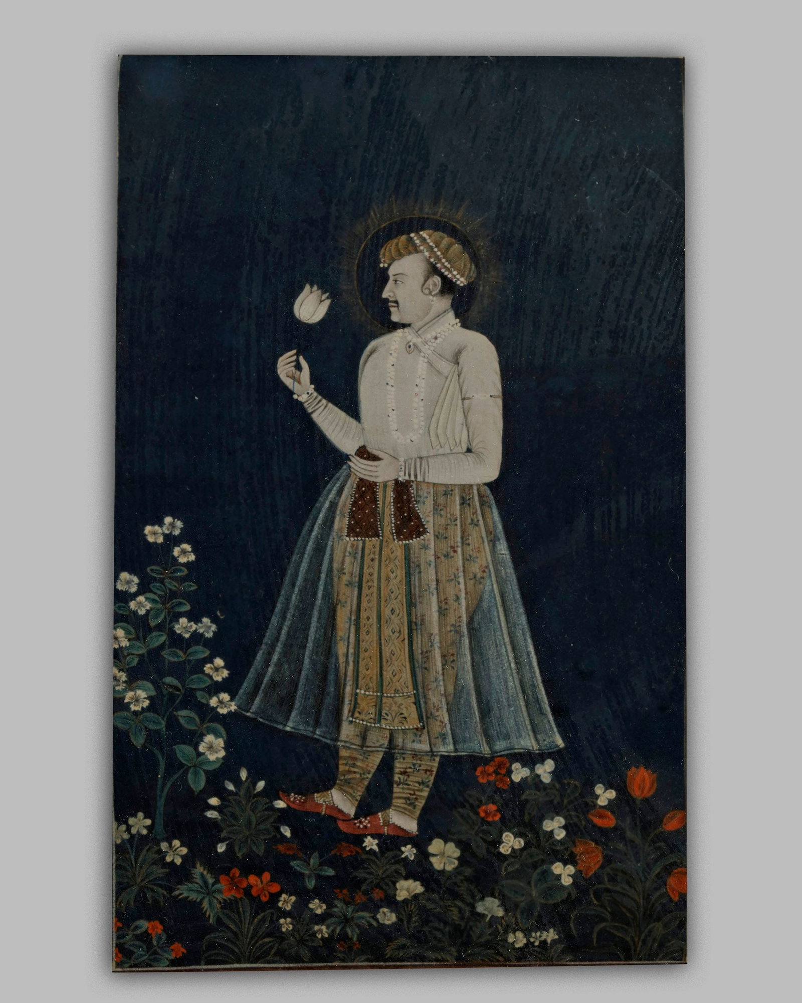 A MUGHAL FRAMED PAINTING, 19TH CENTURY (1 of 2)