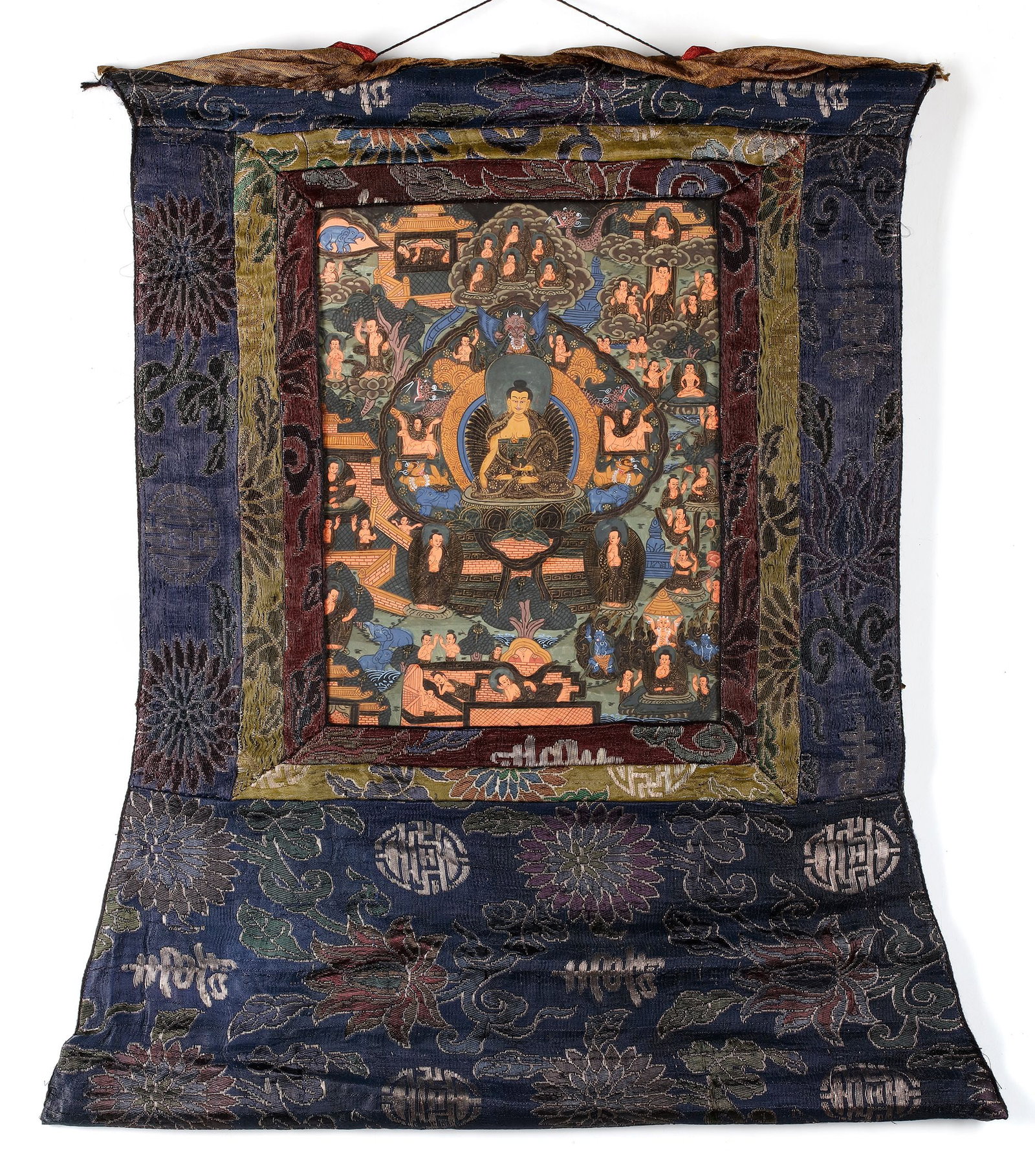 A SHAKYAMUNI BUDDHA WITH DISCIPLES THANGKA, TIBET, 20TH CENTURY (1 of 1)