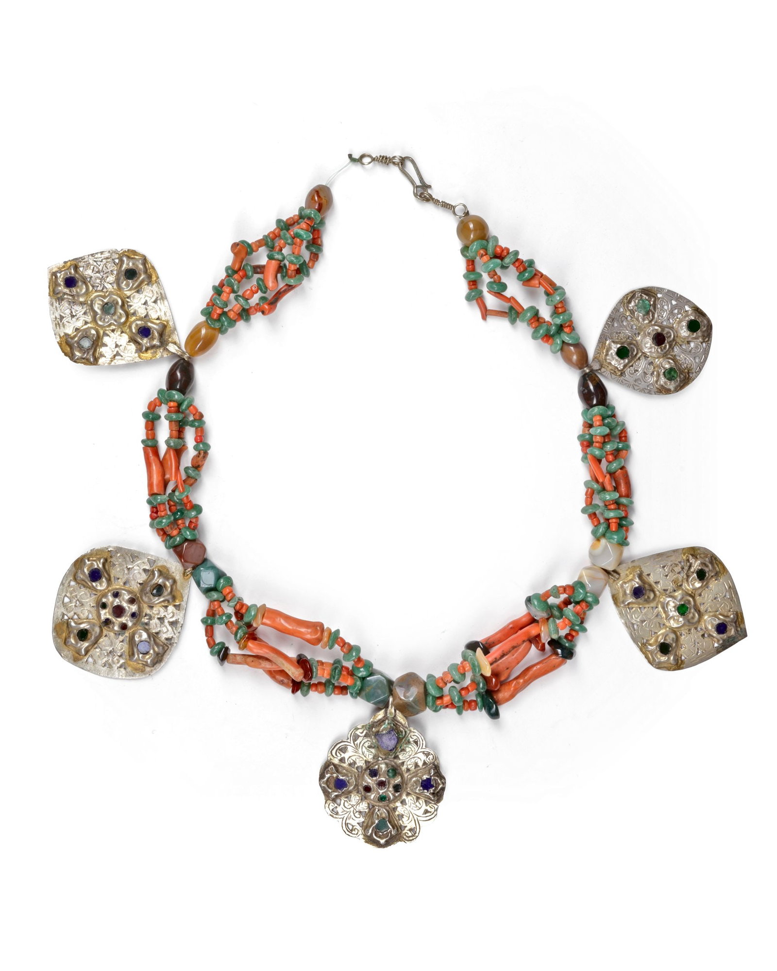 SILVER NECKLACE, MOROCCO,19TH CENTURY (1 of 2)