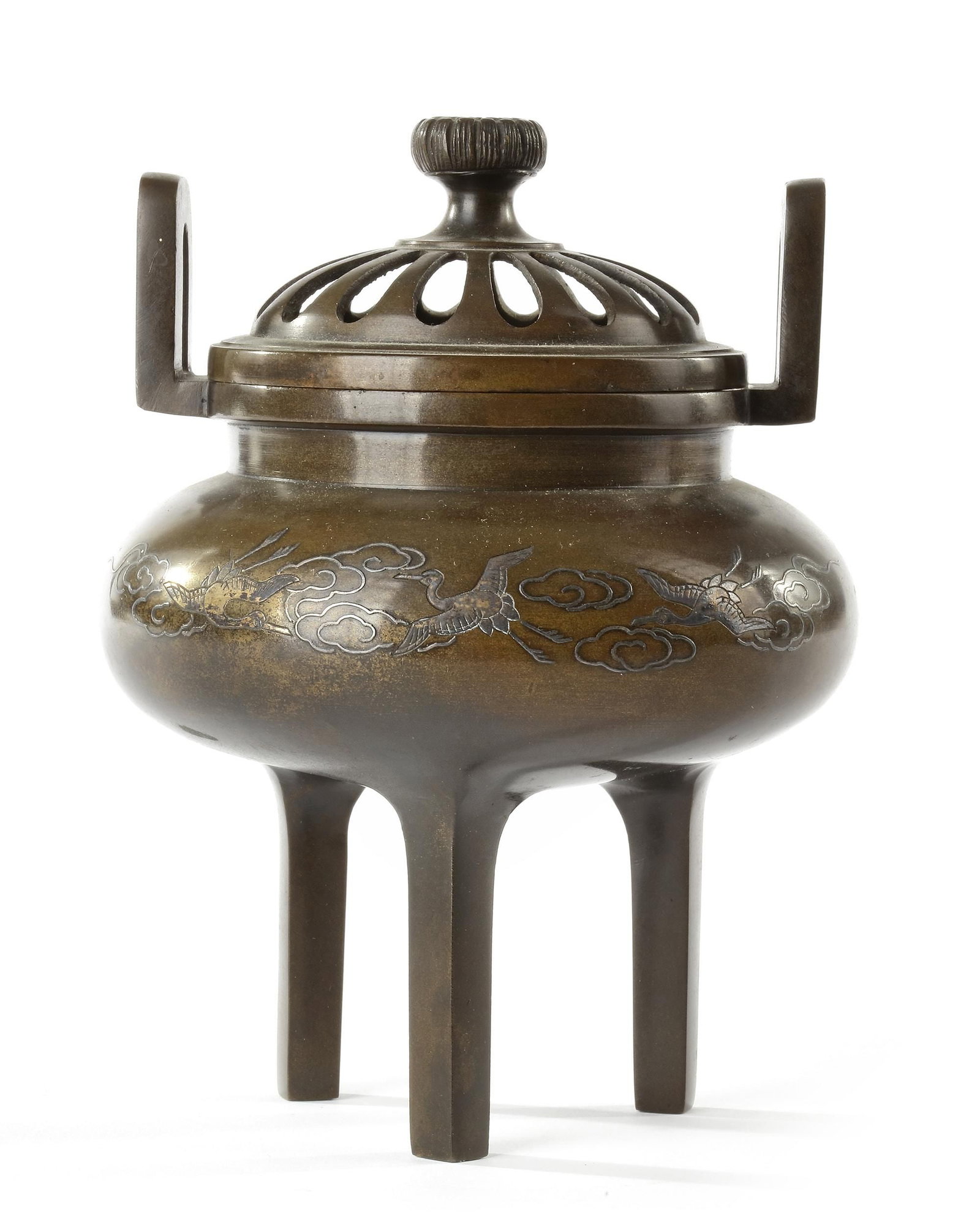 A JAPANESE BRONZE INCENSE BURNER (KOURO), MEIJI PERIOD (1868-1912) (1 of 4)