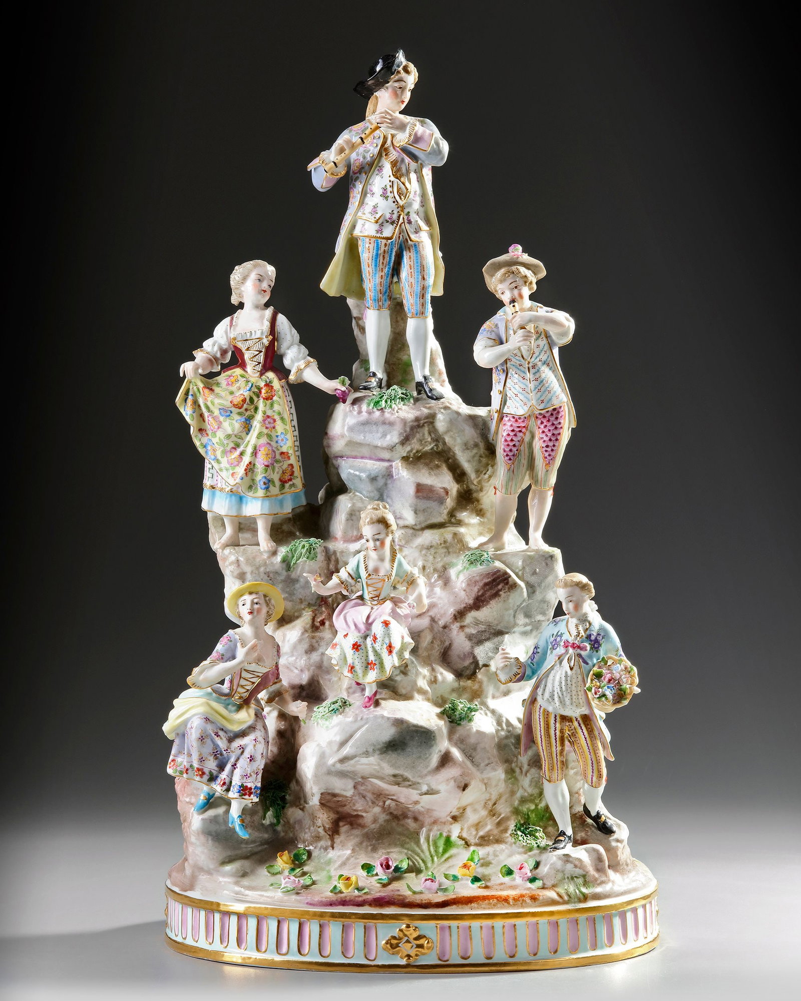 A PORCELAINE DE PARIS GROUP OF FIGURES, 19TH CENTURY (1 of 6)