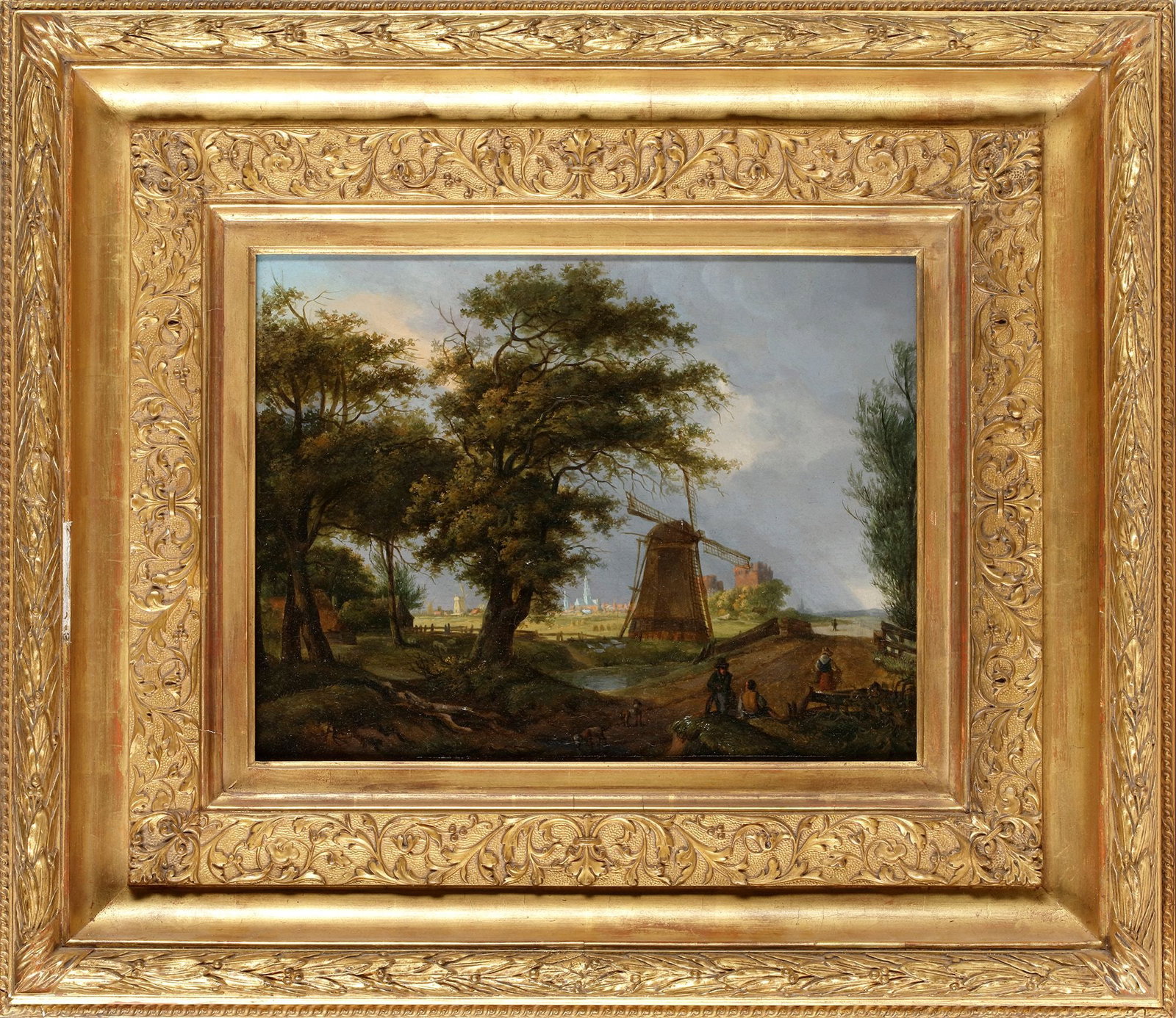PIETER CLAUS JR. (1778-1864), A LANDSCAPE POSSIBLY NEAR EGMOND, OIL ON PANEL: Signed P. CLAUS jr. ft. lower left, 29 by 37 cm. Pieter Claus jr. was owner of the famous artists paint and supplies shop Claus & Fritz in Amsterdam where many of his contemporaries bought their mater