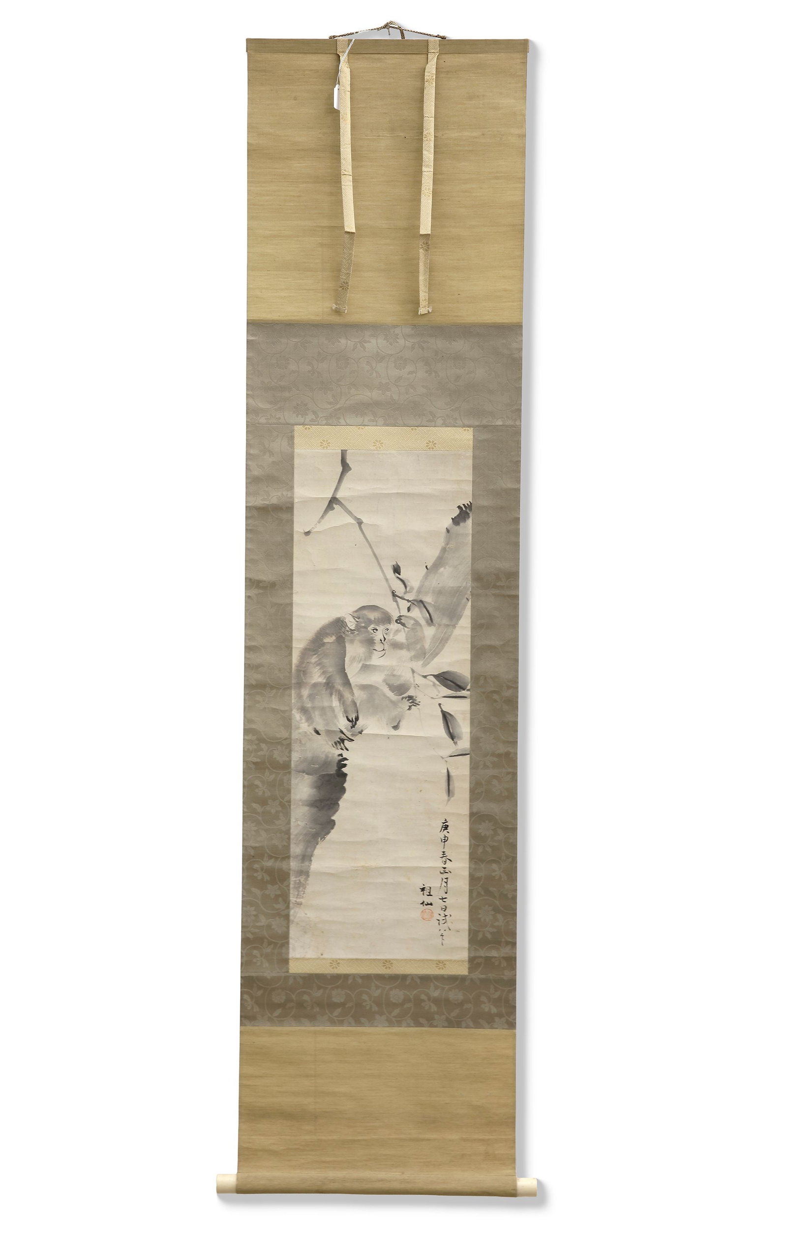 A JAPANESE HANGING SCROLL ATTRIBUTED TO MORI SOSEN (1747-1821) (1 of 2)