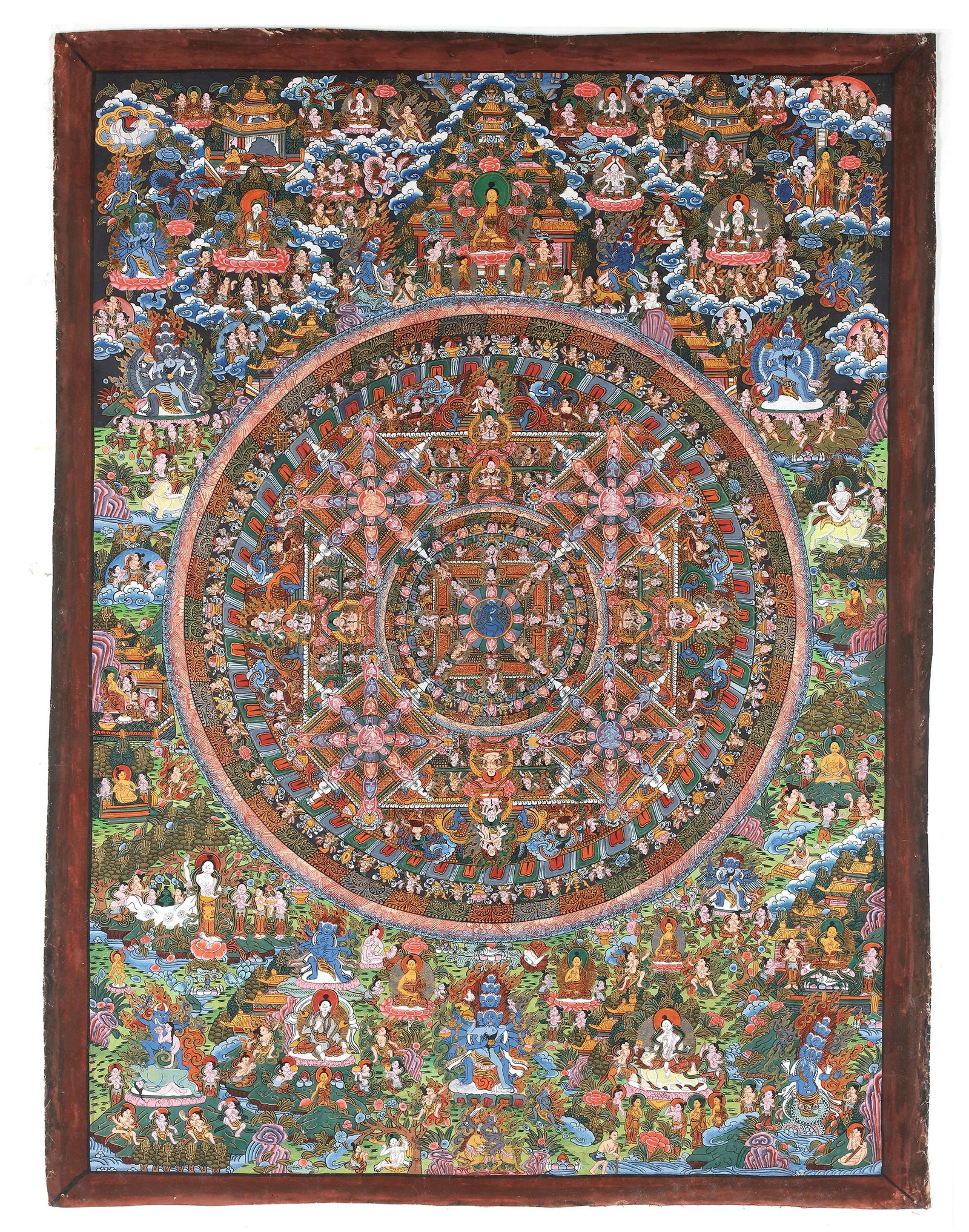 A THANGKA OF A BUDDHIST MANDALA, TIBET, 20TH CENTURY (1 of 1)