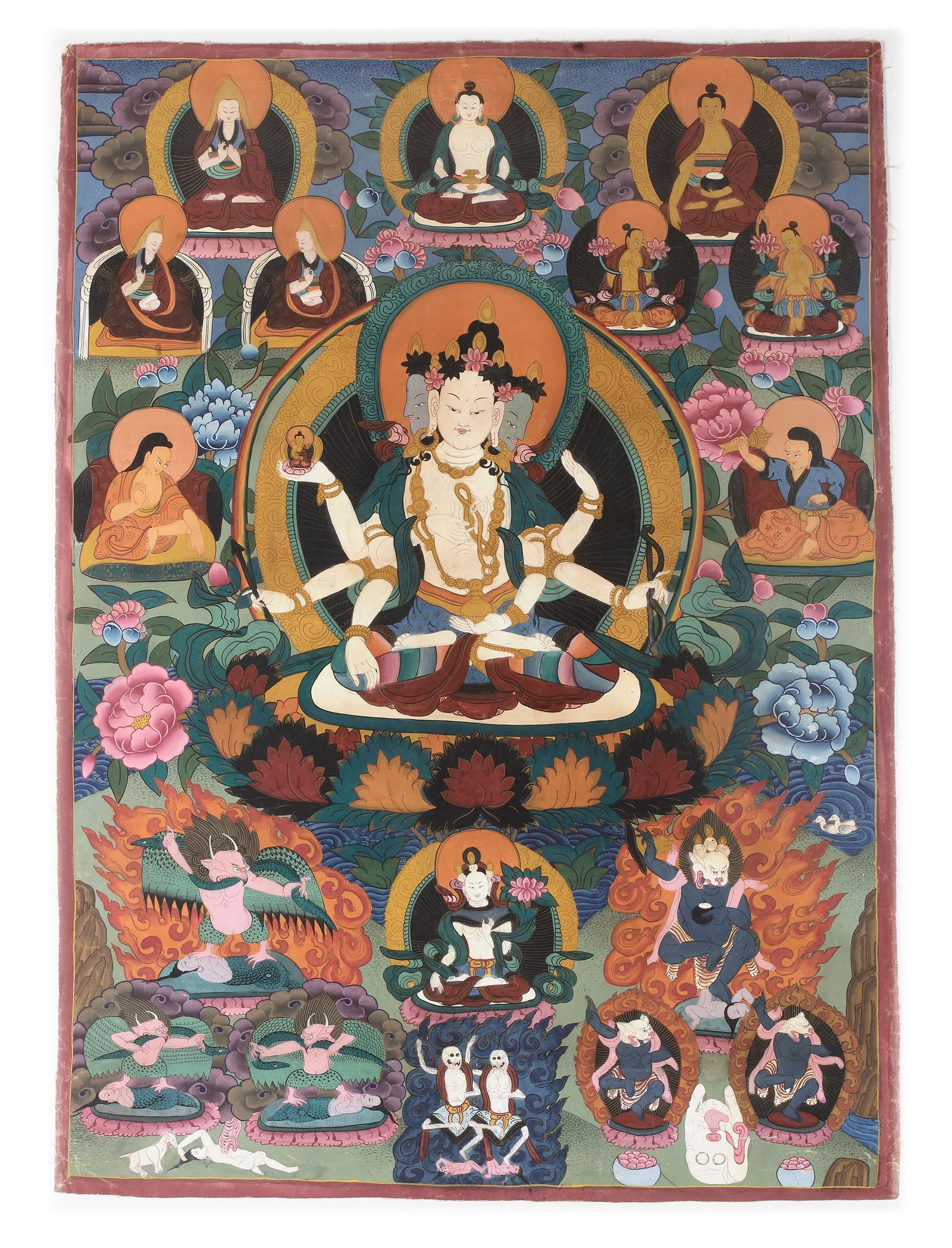 A THANGKA OF AVALOKITESHVARA, TIBET, 20TH CENTURY (1 of 1)