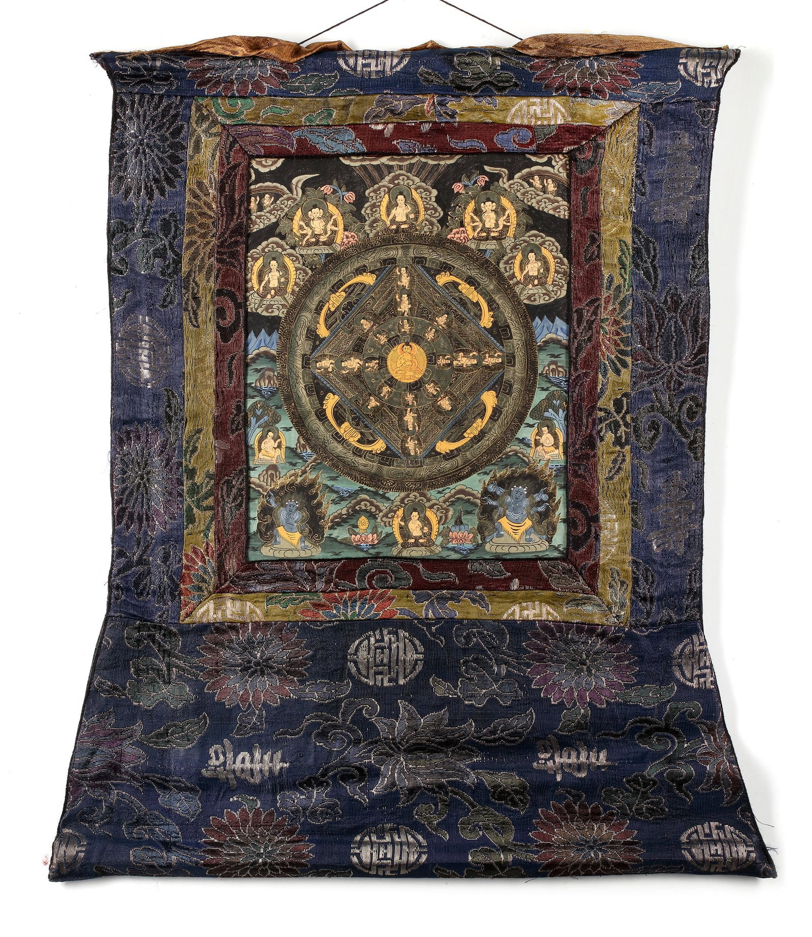 A BUDDHIST MANDALA THANGKA, TIBET, 20TH CENTURY (1 of 1)