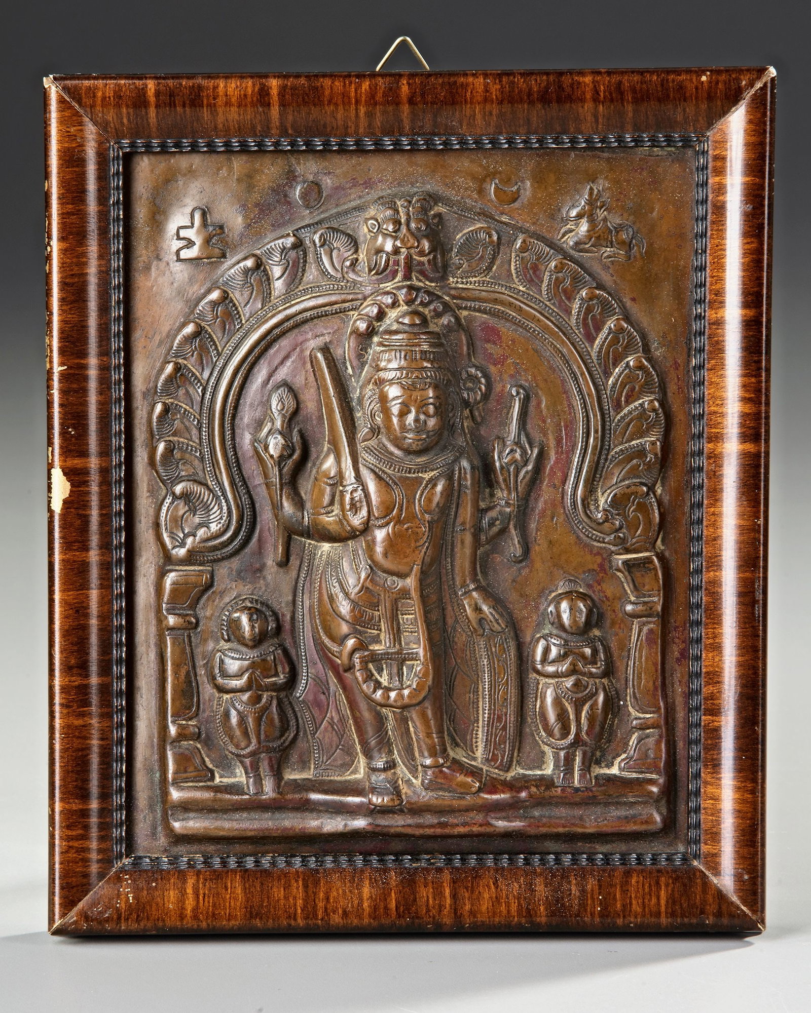 A BRONZE VOTIVE TABLET, INDIA , 19TH CENTURY (1 of 3)