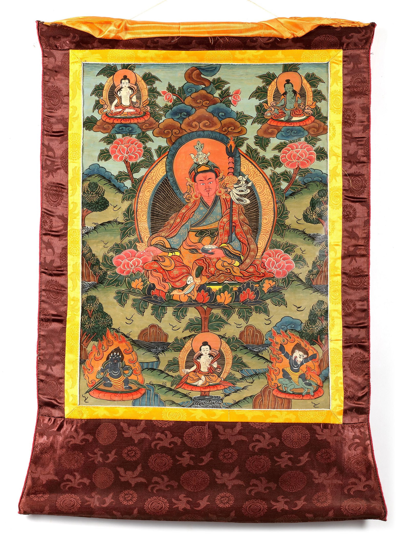 A PADMASAMBHAVA (GURU RINPOCHE) THANGKA, TIBET, 20TH CENTURY (1 of 1)