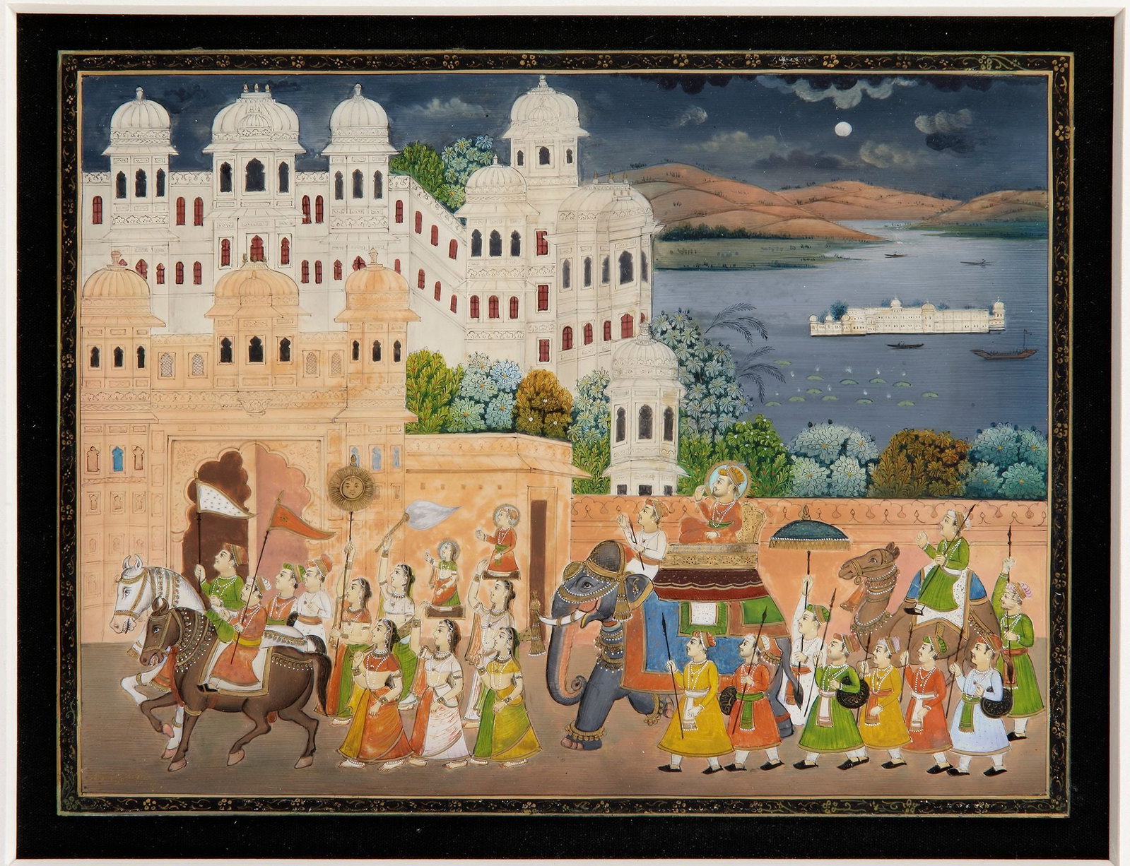 A MAHARAJA RIDING AN ELEPHANT, RAJASTHAN, NORTH INDIA, 19TH CENTURY (1 of 1)