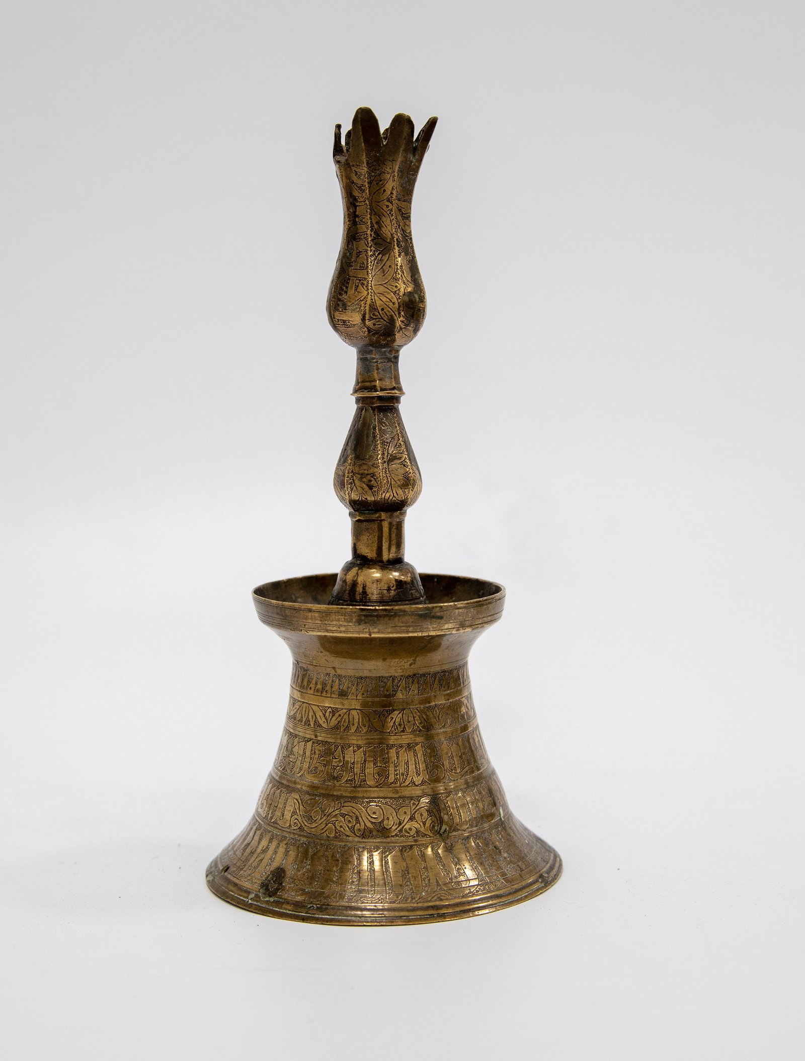 A FINELY CRAFTED OTTOMAN CANDLESTICK DATING TO THE 15TH CENTURY, (1 of 5)