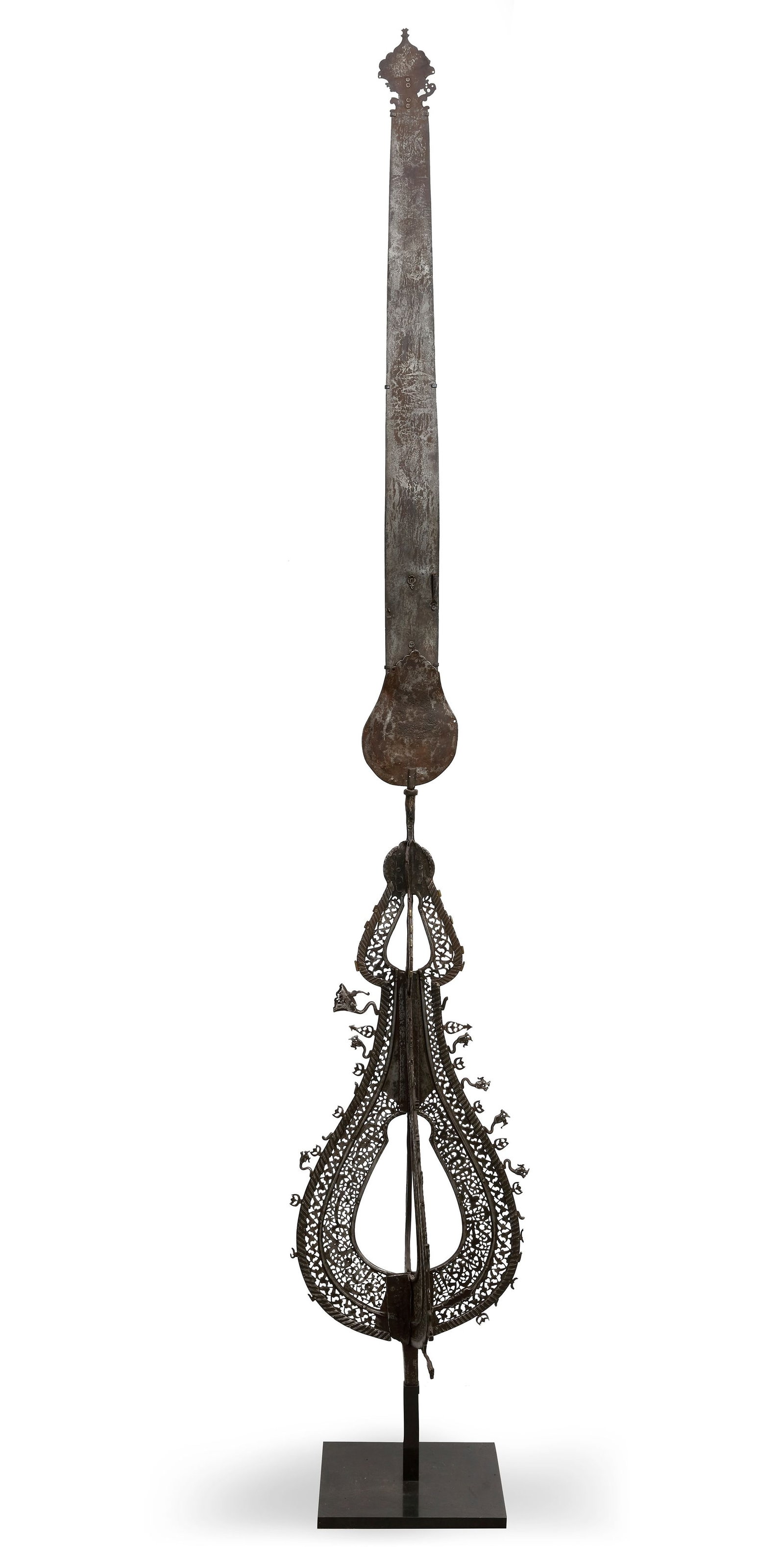 A MONUMENTAL PIERCED-STEEL PROCESSIONAL STANDARD ('ALAM), PERSIA OR DECCAN, 17TH CENTURY (1 of 3)