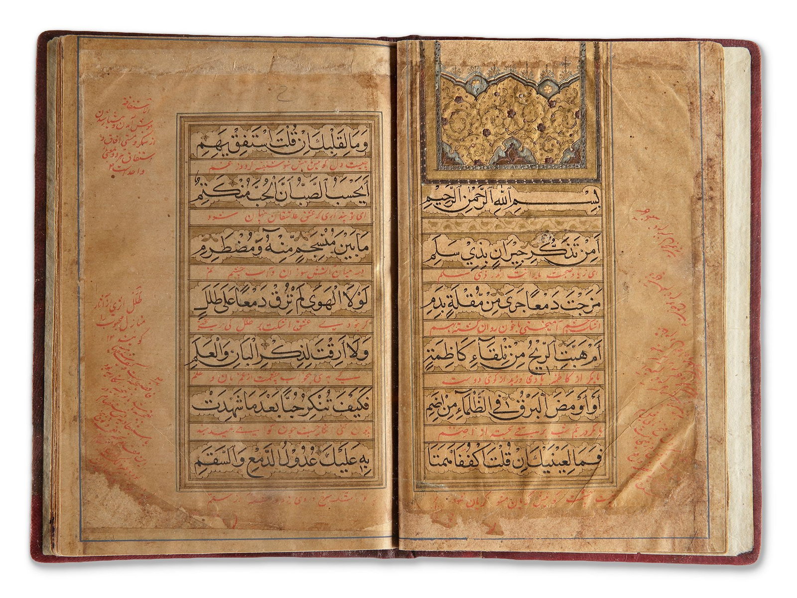 AN ILLUMINATED MANUSCRIPT, MUHAMMAD BIN SA'ID AL-BUSIRI (D. 1296), QASIDA AL-BURDA (THE POEM OF THE (1 of 5)