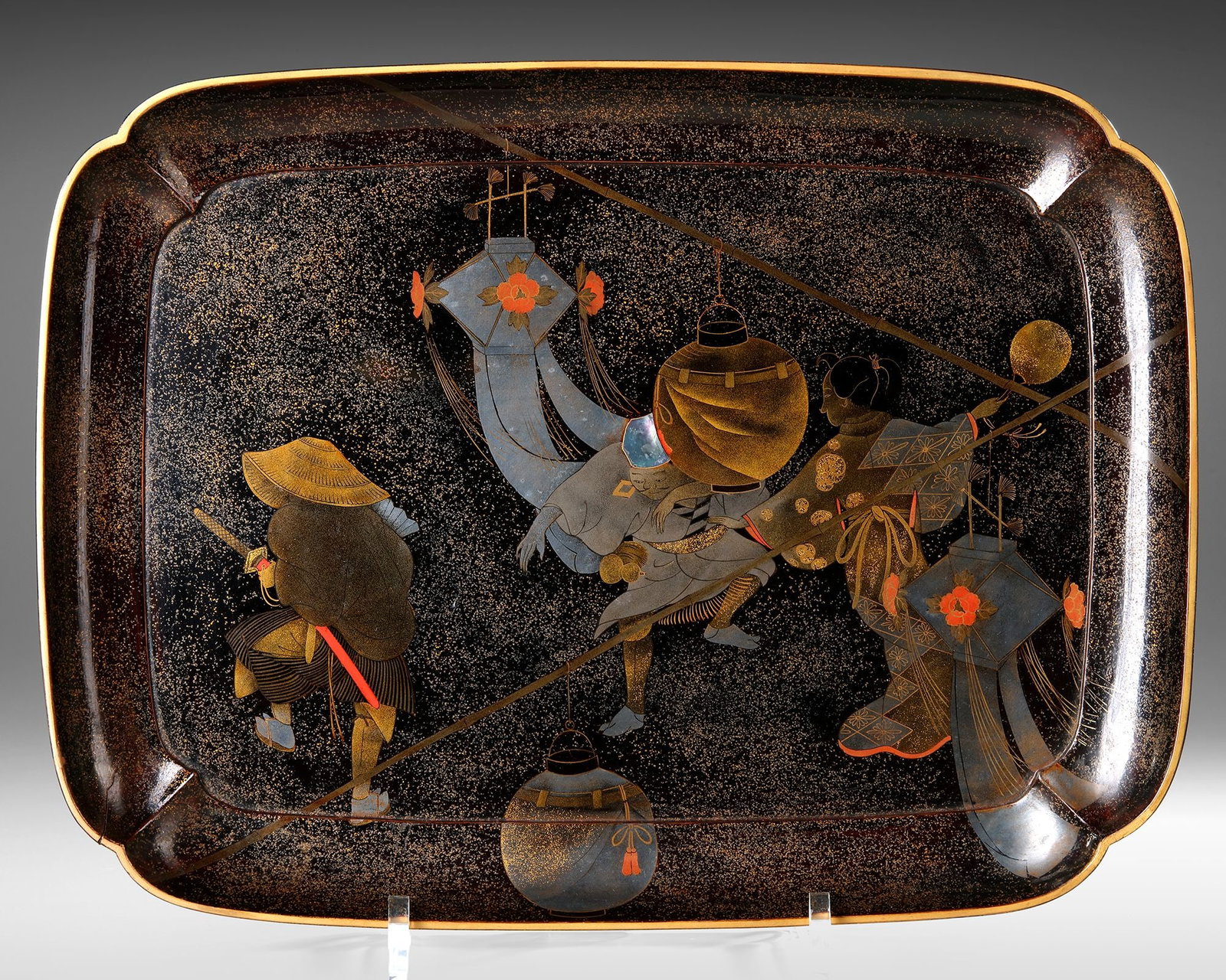 A JAPANESE LACQUER TRAY, MEIJI PERIOD,19TH CENTURY (1 of 4)