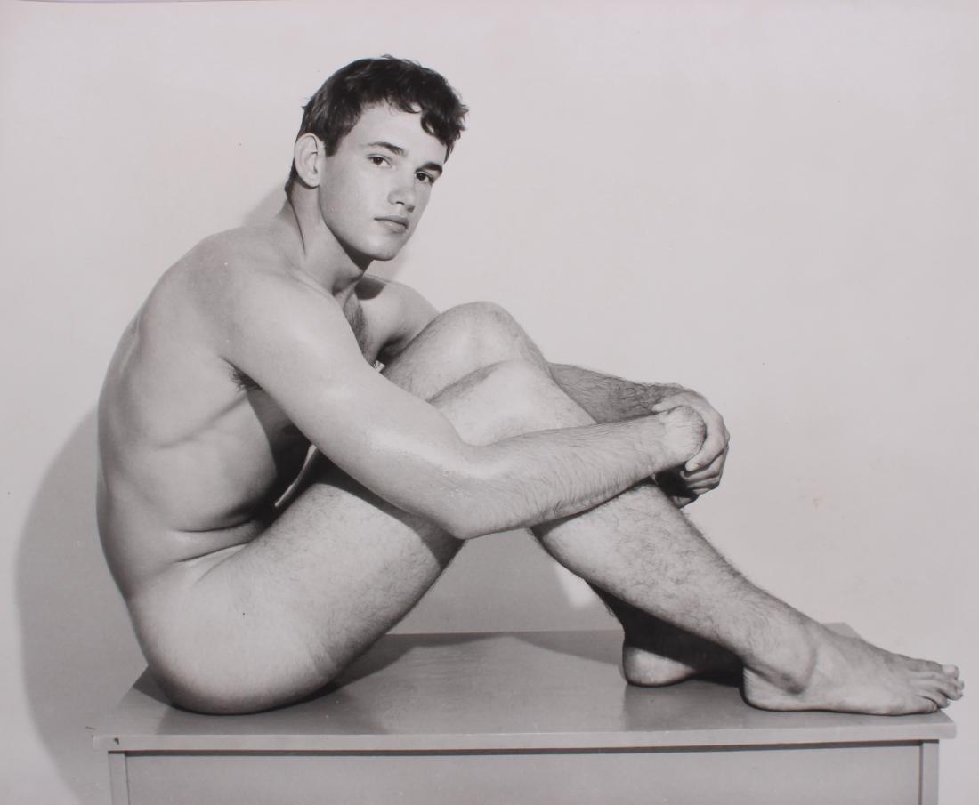 Signed and Labeled Dave Martin Athletic Physique: Original Dave Martin of San Francisco Athletic Physique Male Nude Photograph. Ashcroft and Moore LLC is licensed by the Estate of Dave Martin as seller of his catalog of photographs that span his care