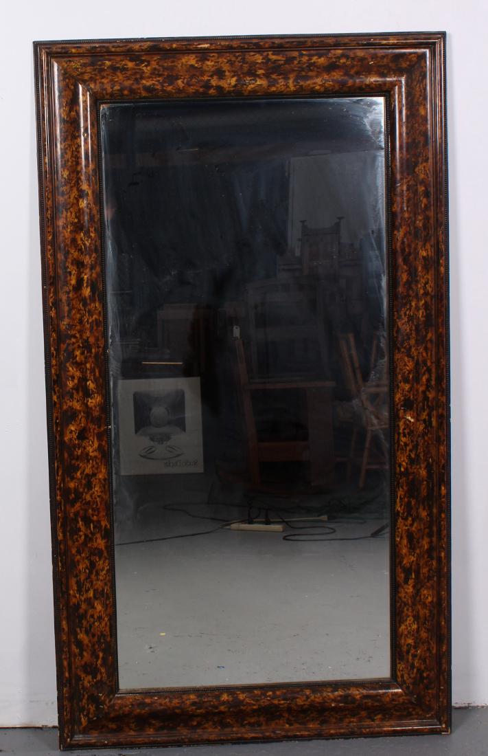Large Faux Tortoise Shell Decorated Mirror (1 of 3)