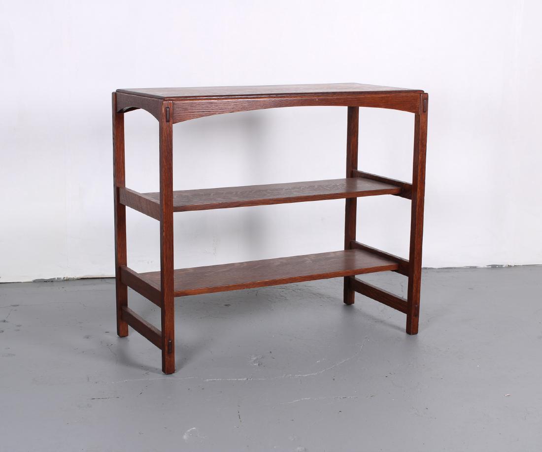 Branded Limbert Oak Arts and Crafts Open Bookshelf (1 of 4)