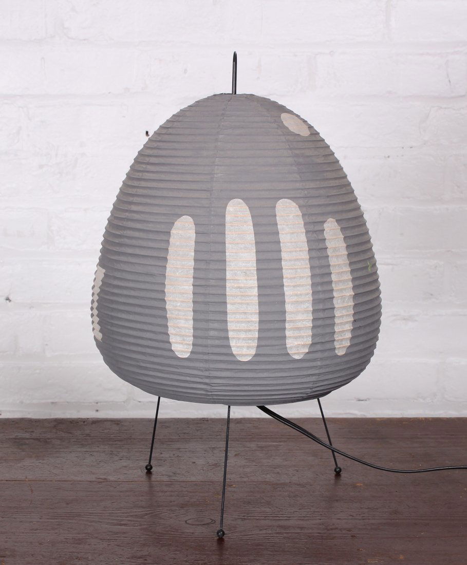 Labeled Isamu Noguchi Paper Table Lamp (1 of 4)